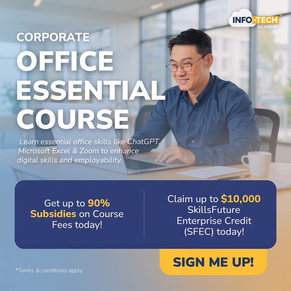 Info-Tech Academy Facebook ad: Up to 90% Course Subsidy Available