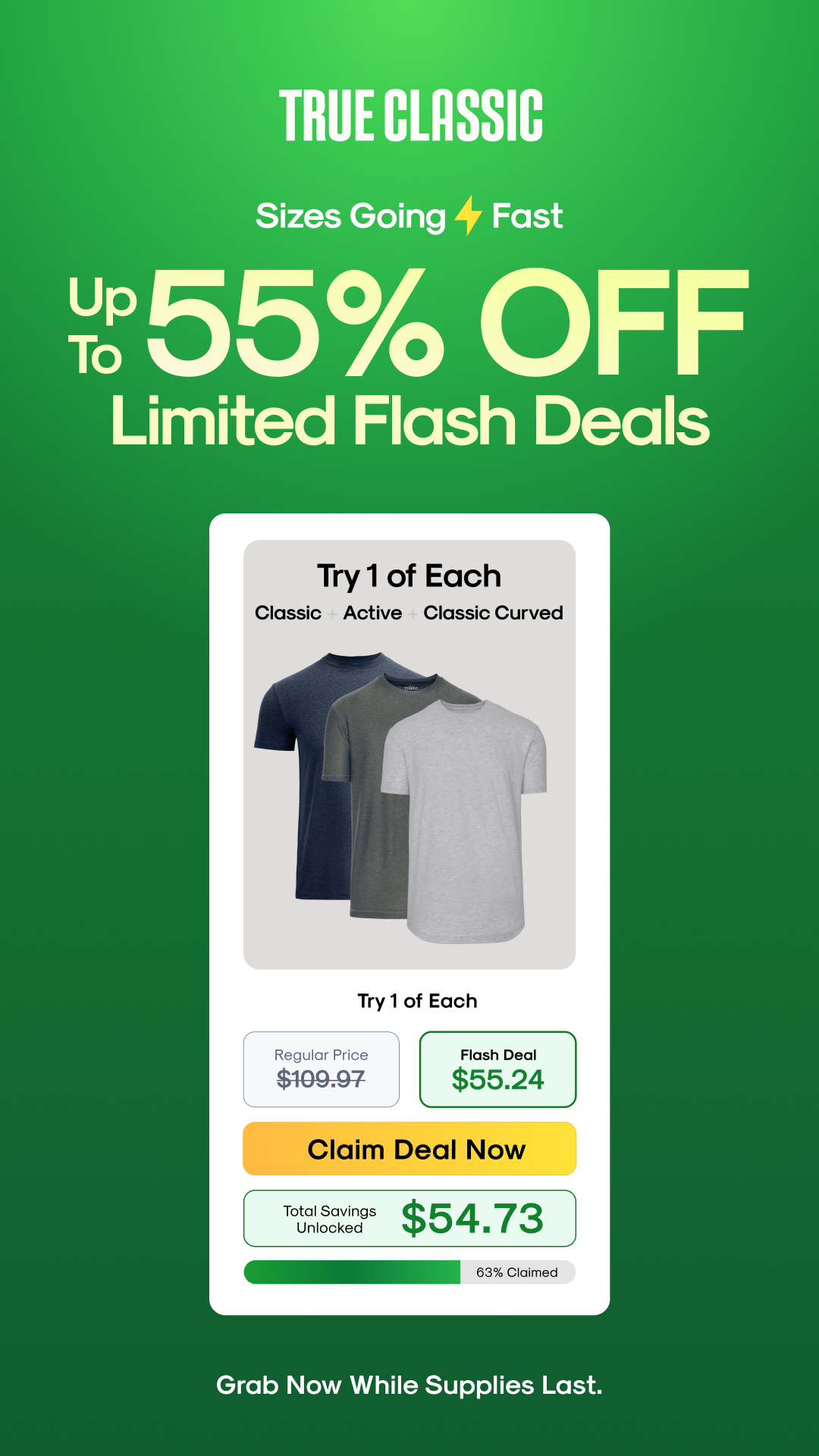 True Classic Facebook ad