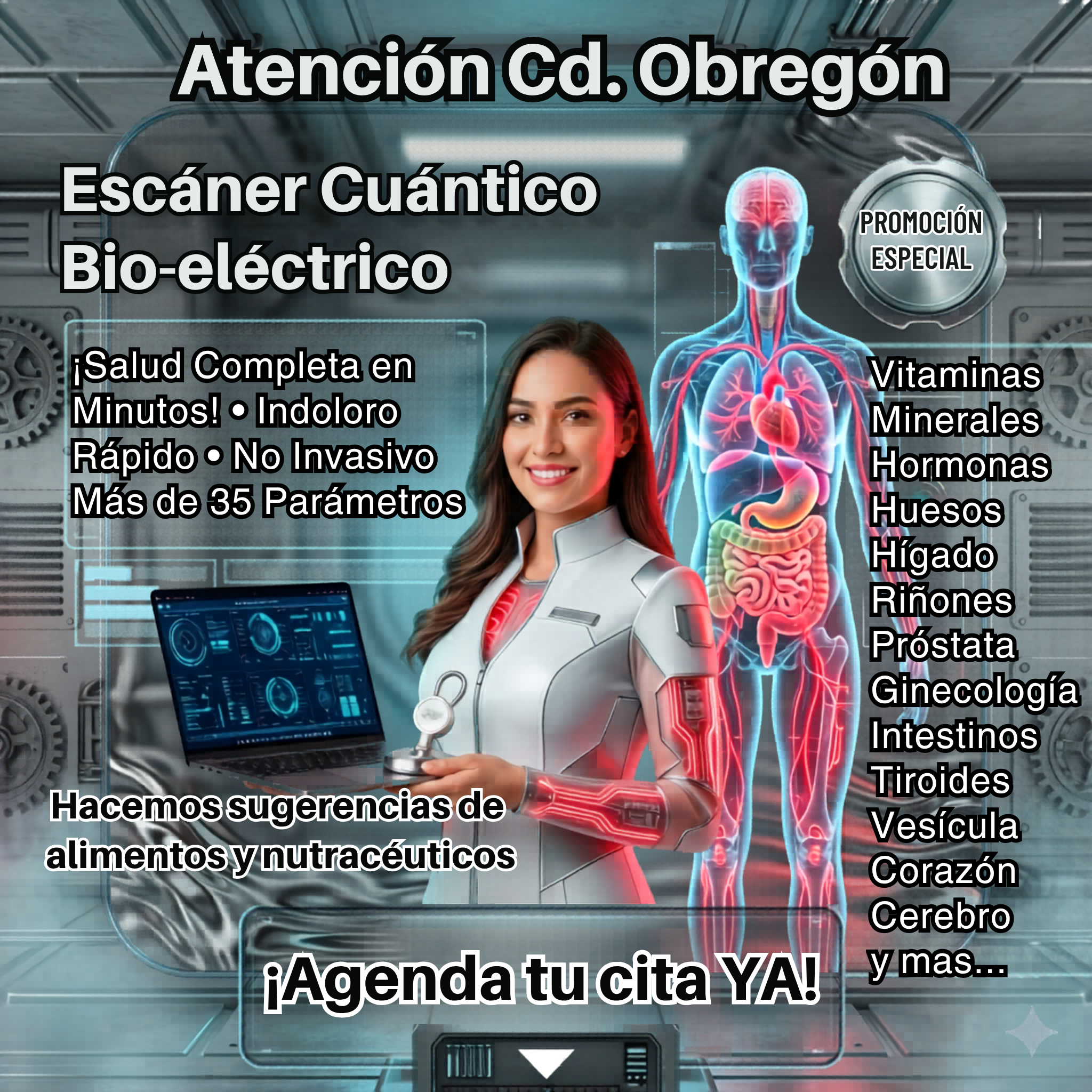 Nutrición con adaptógenos y nanotecnología Facebook ad: Información y Citas