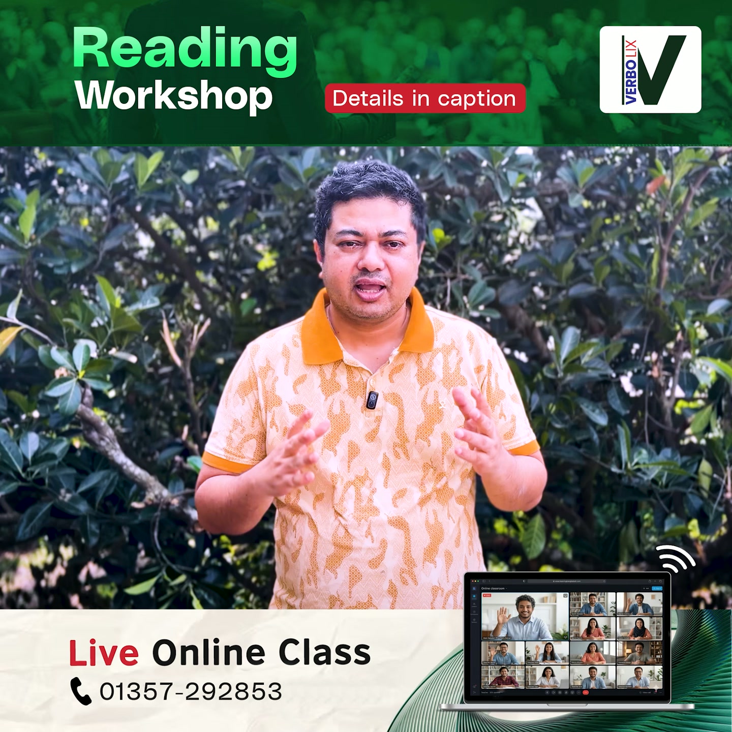 Verbolix = Mostakim IELTS Facebook ad: IELTS Online শিখতে চান? আগে FREE Workshop-এ Join করুন!