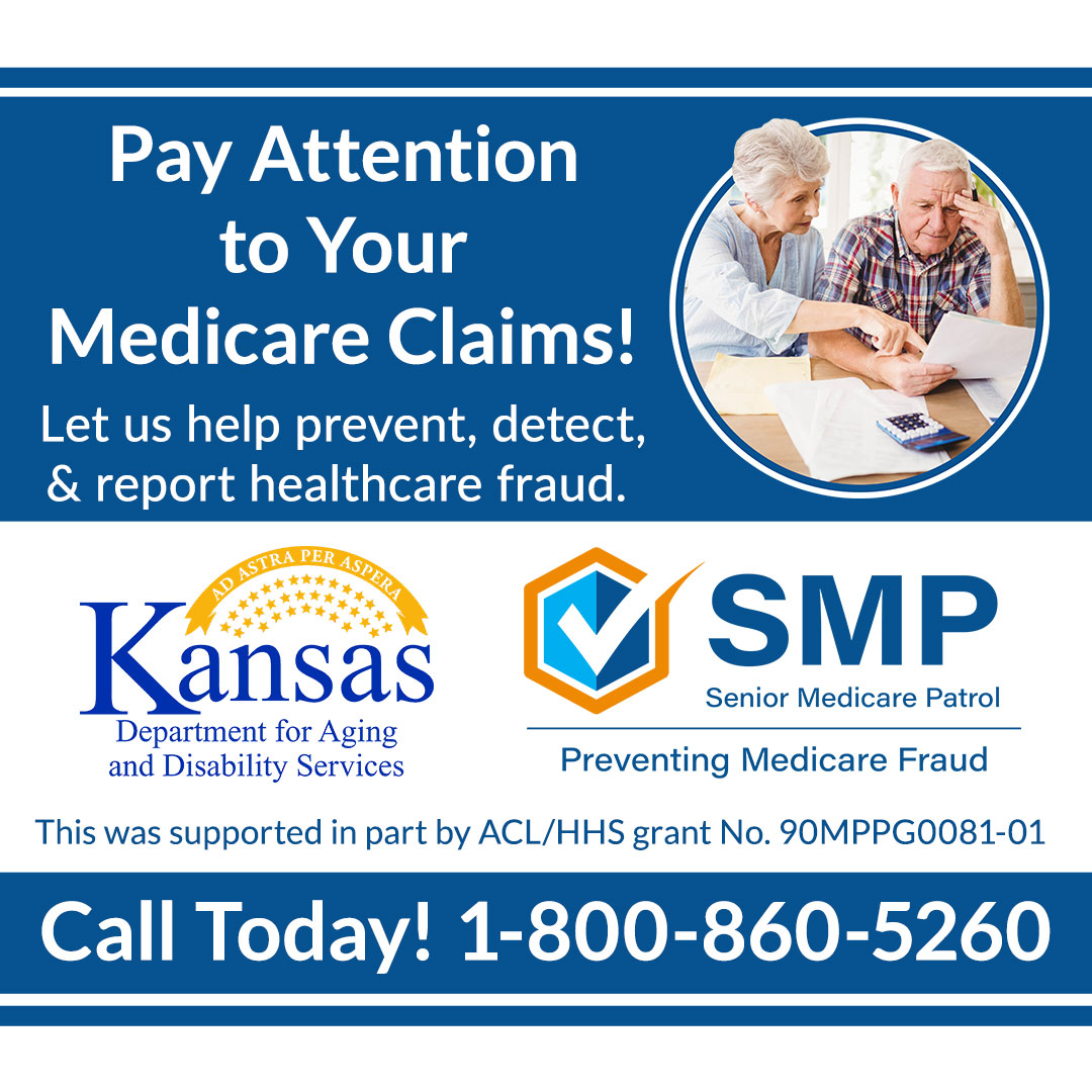Kansas Department for Aging and Disability Services Facebook ad: Stop Medicare Fraud
