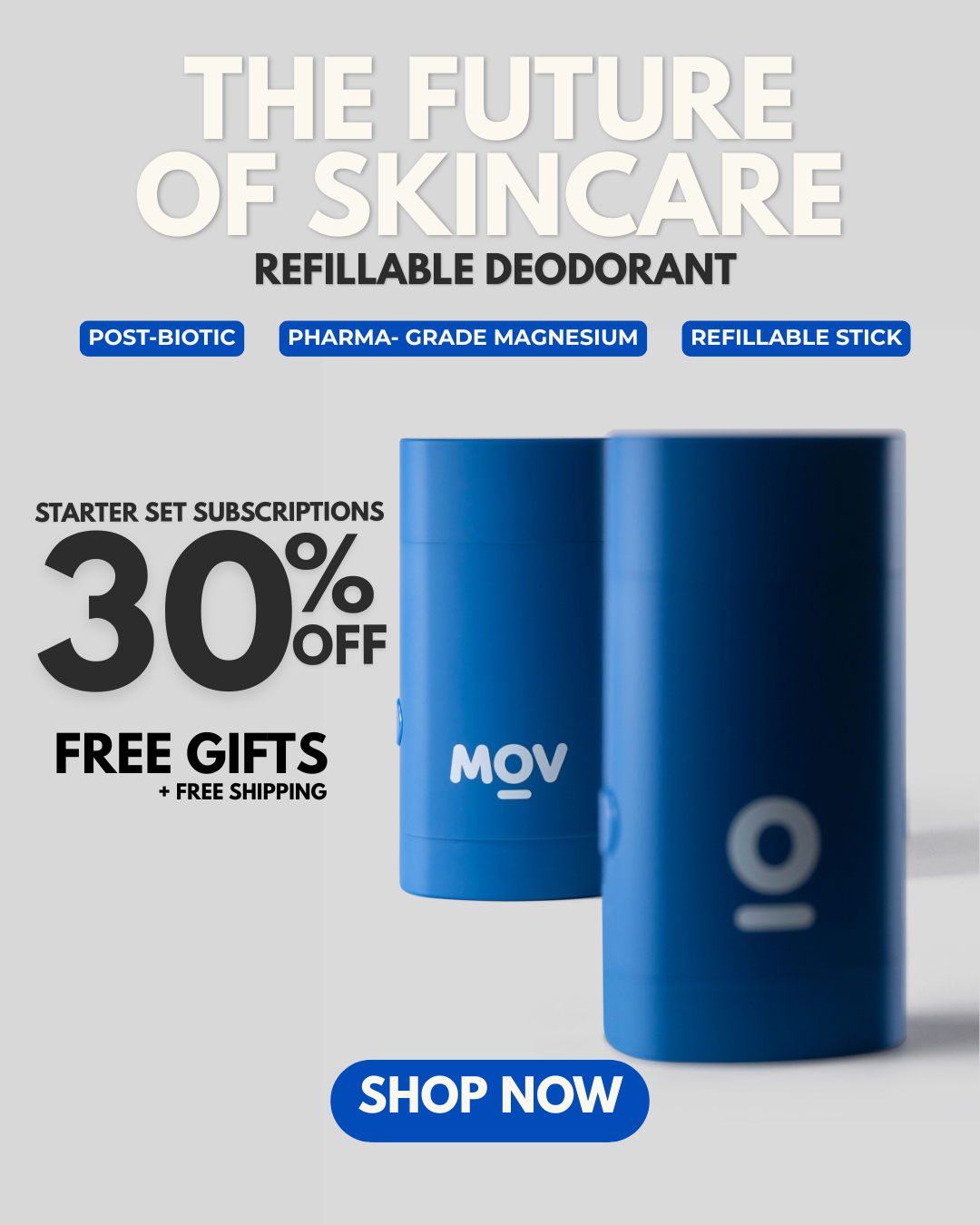 Mov Labs Facebook ad: Your Natural Deodorant Is Failing You. Ours Won't. Get 30%…