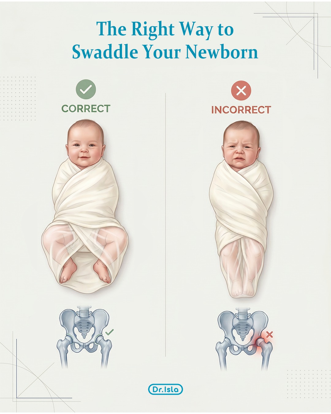 Dr.isla Philippines Facebook ad: Is Your Baby’s Swaddle Too Tight?