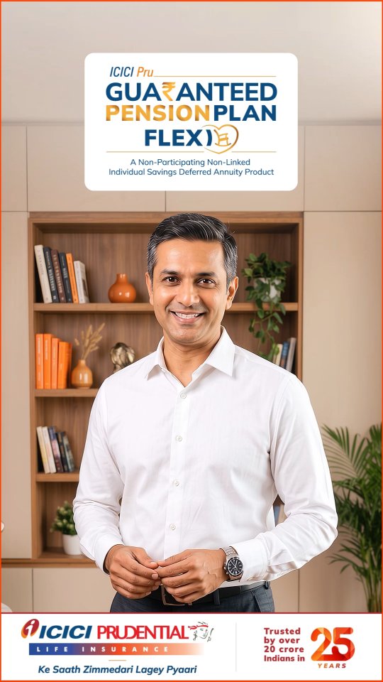 ICICI Prudential Life Insurance Facebook ad: With ICICI Pru Guaranteed Pension Plan Flexi, your…