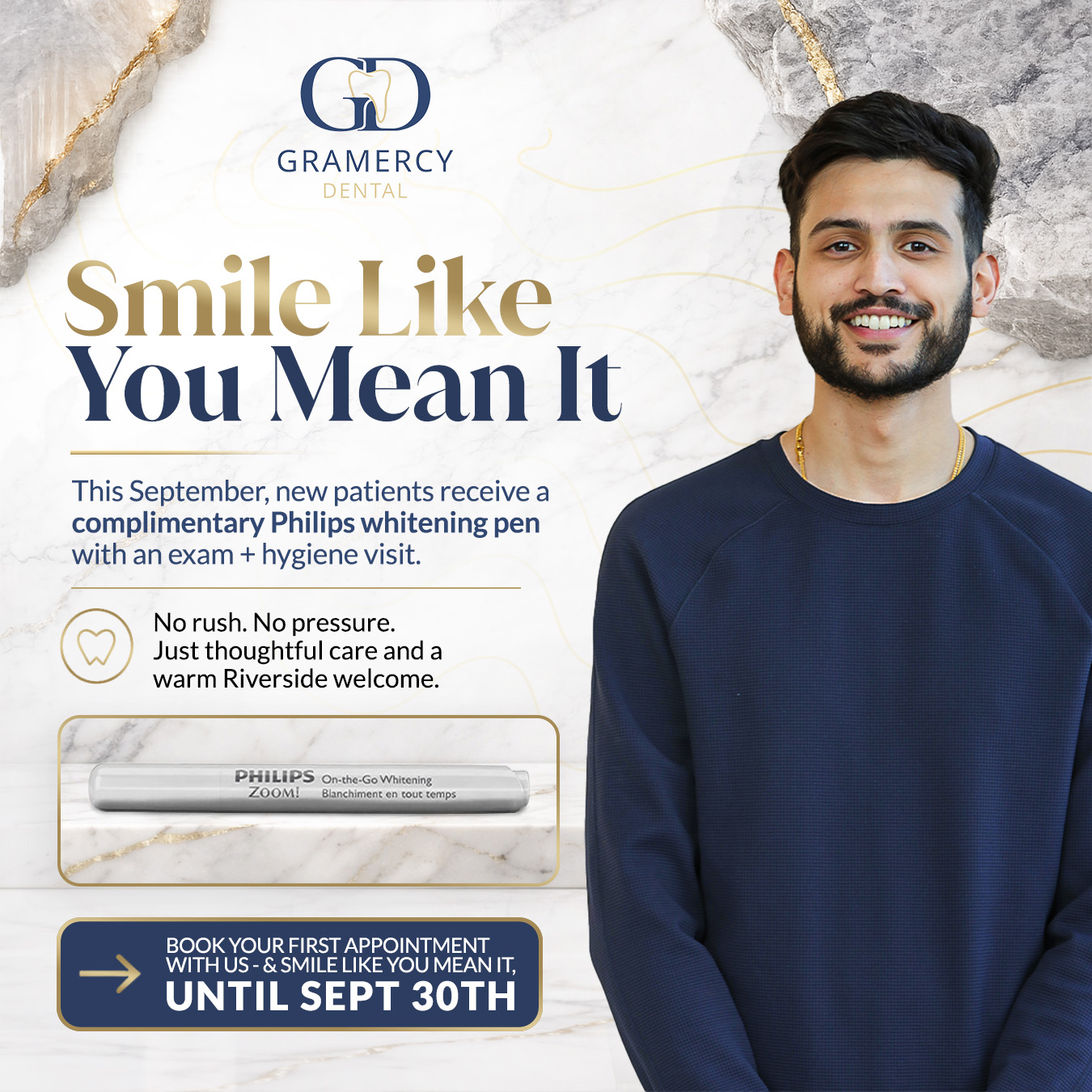 Gramercy Dental Facebook ad: Back from the lake?