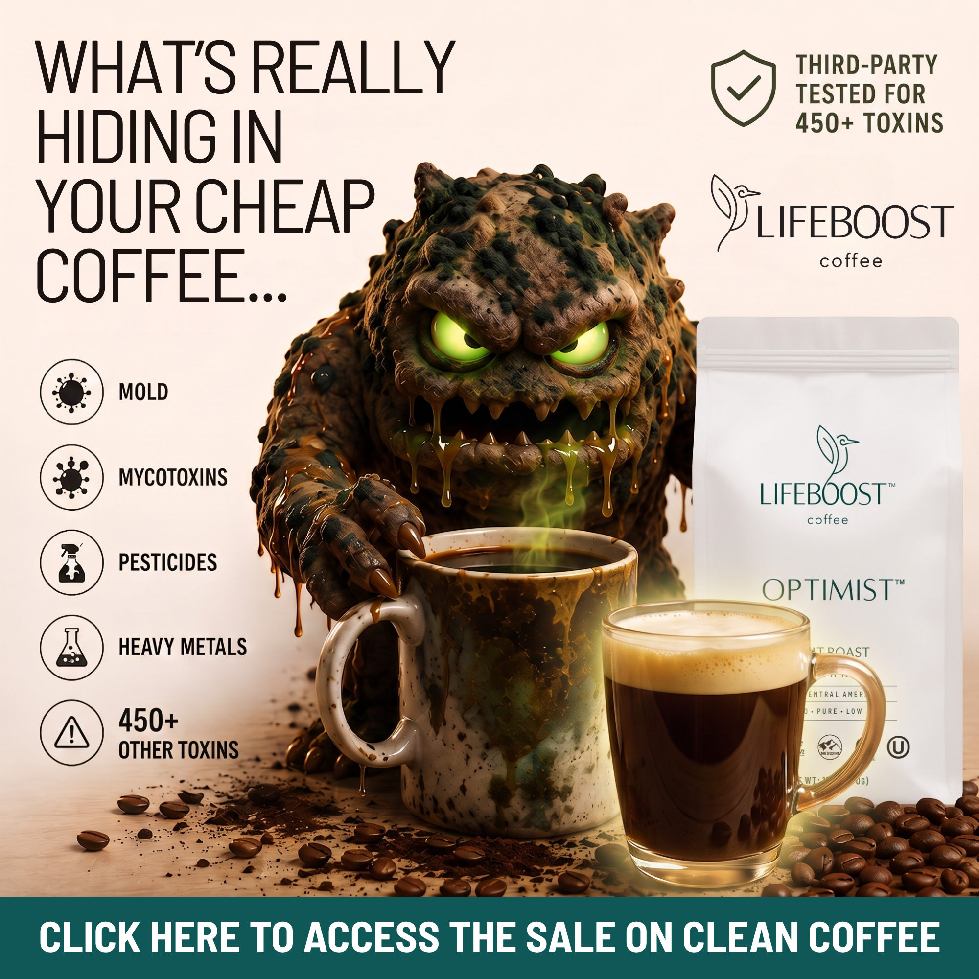 Lifeboost Coffee Facebook ad