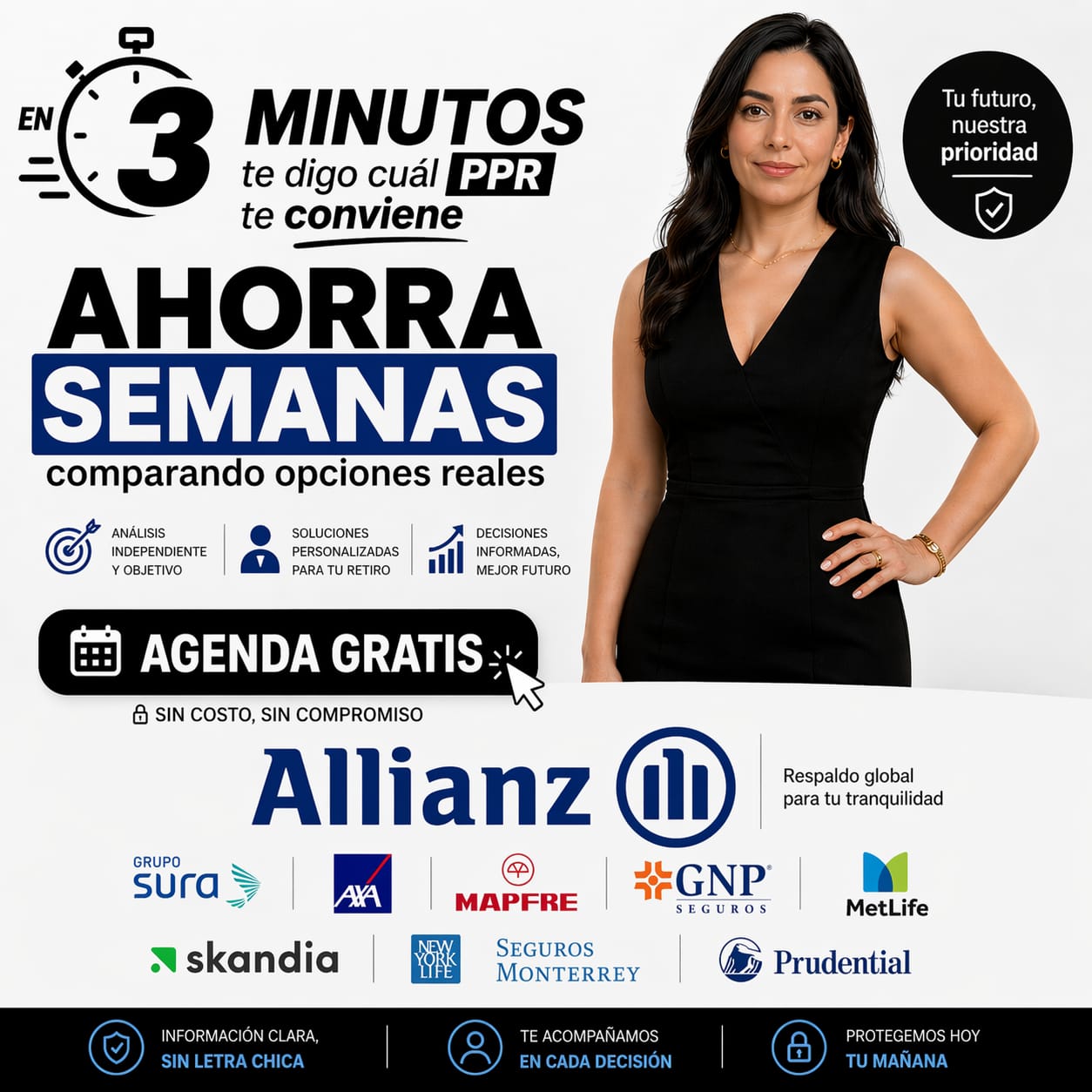 Andromeda Seguros Facebook ad: Asegura tu futuro ya