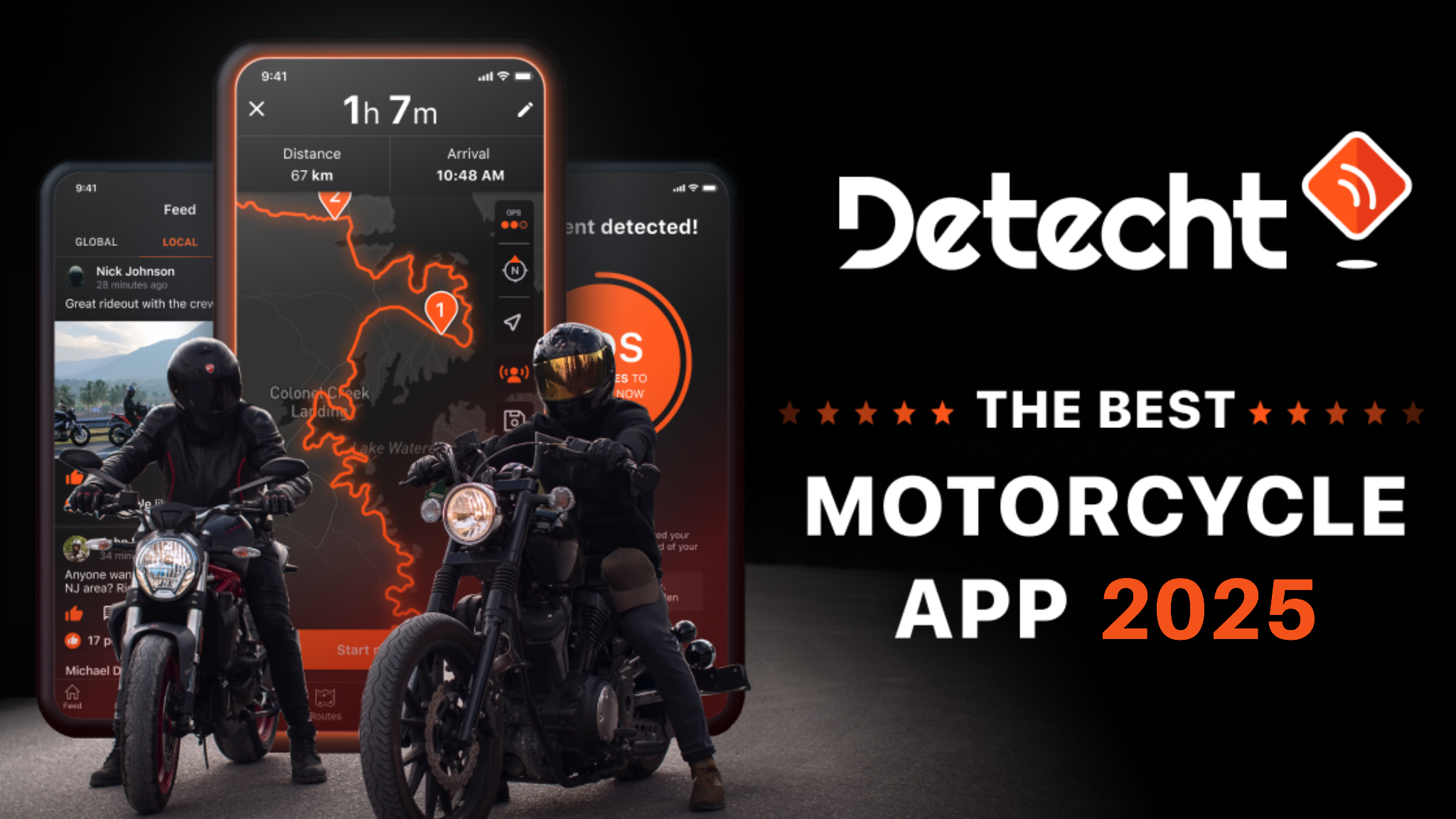 Detecht Facebook ad: The #1 motorcycle app