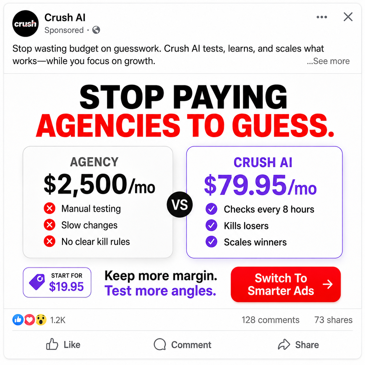 trycrush.ai Facebook ad