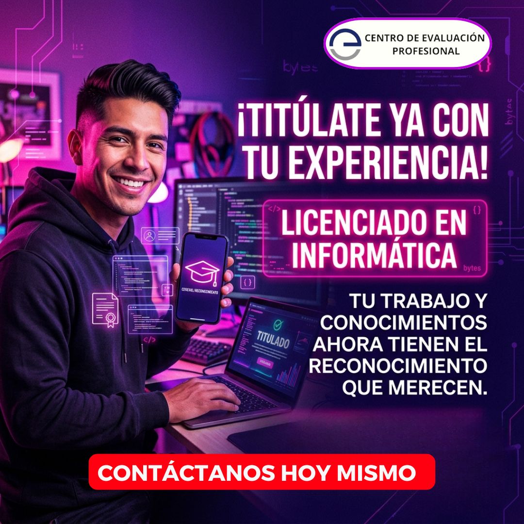 Centro de Evaluación Profesional de los Tuxtlas. Facebook ad: ¡Quiero titularme en Informática!