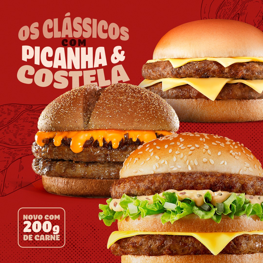 Bob's Brasil Facebook ad: É ISSO MESMO, COM PICANHA E COSTELA!