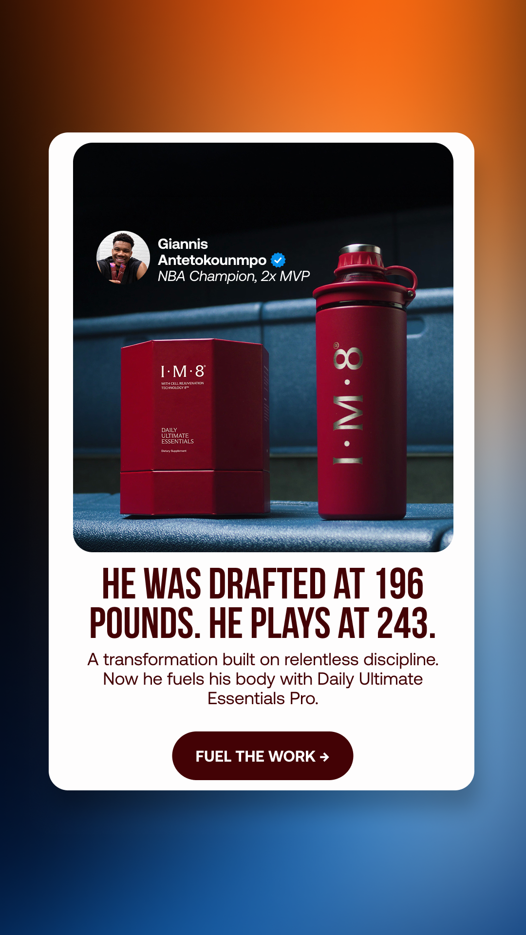 Giannis Antetokounmpo Facebook ad