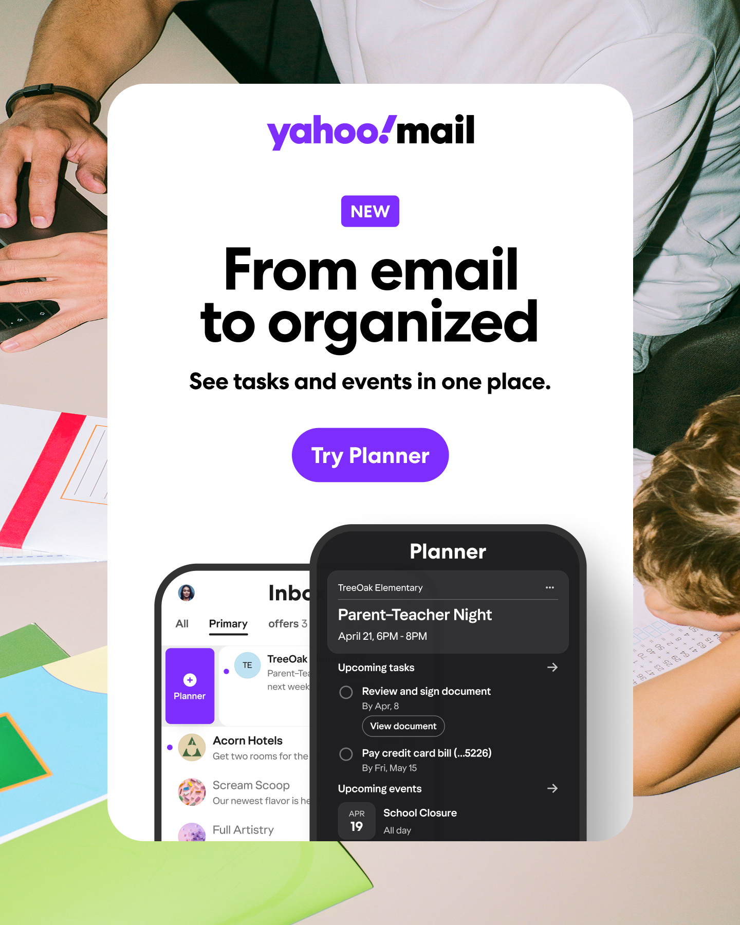 Yahoo Facebook ad