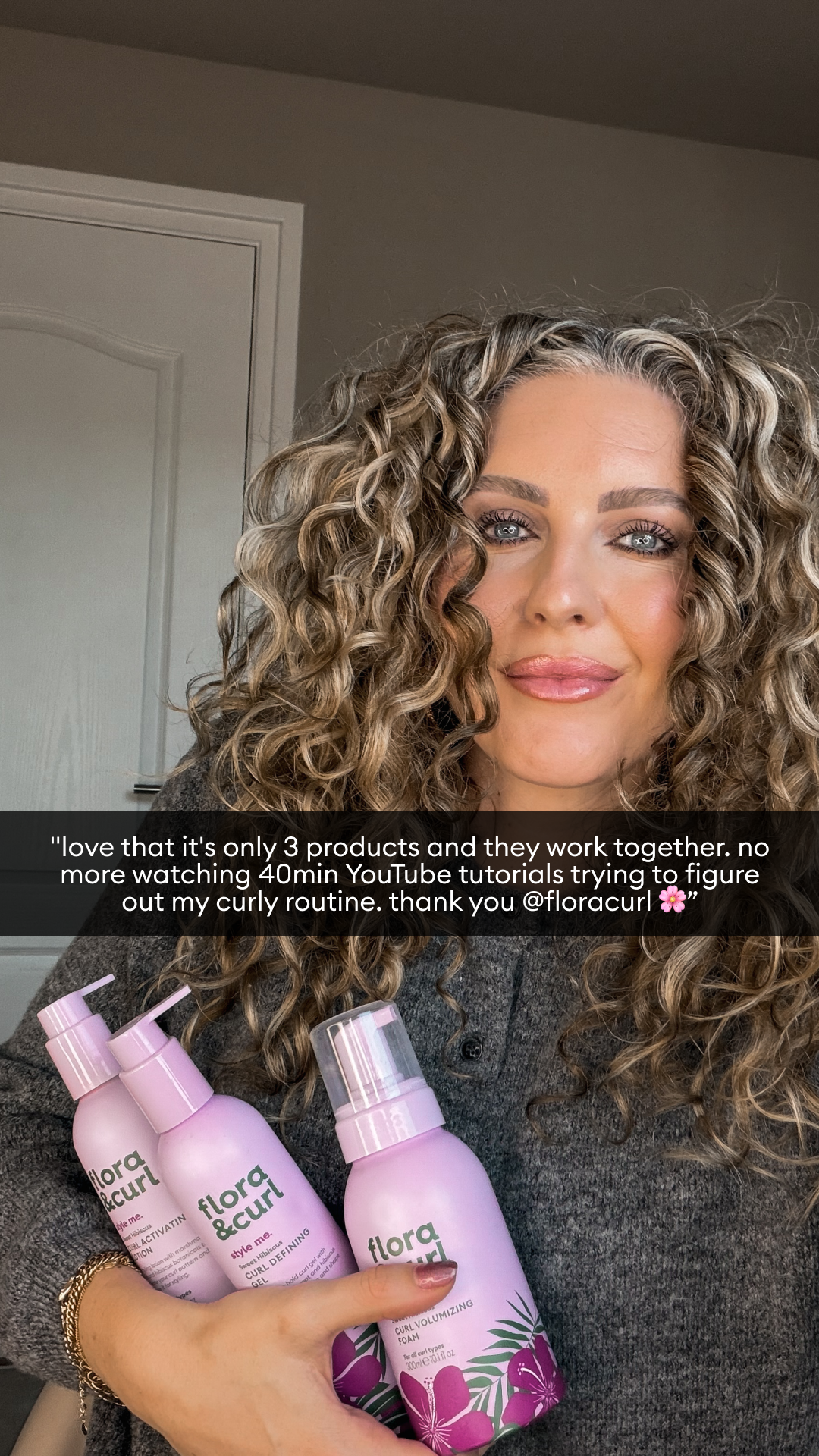 Flora & Curl Haircare Facebook ad