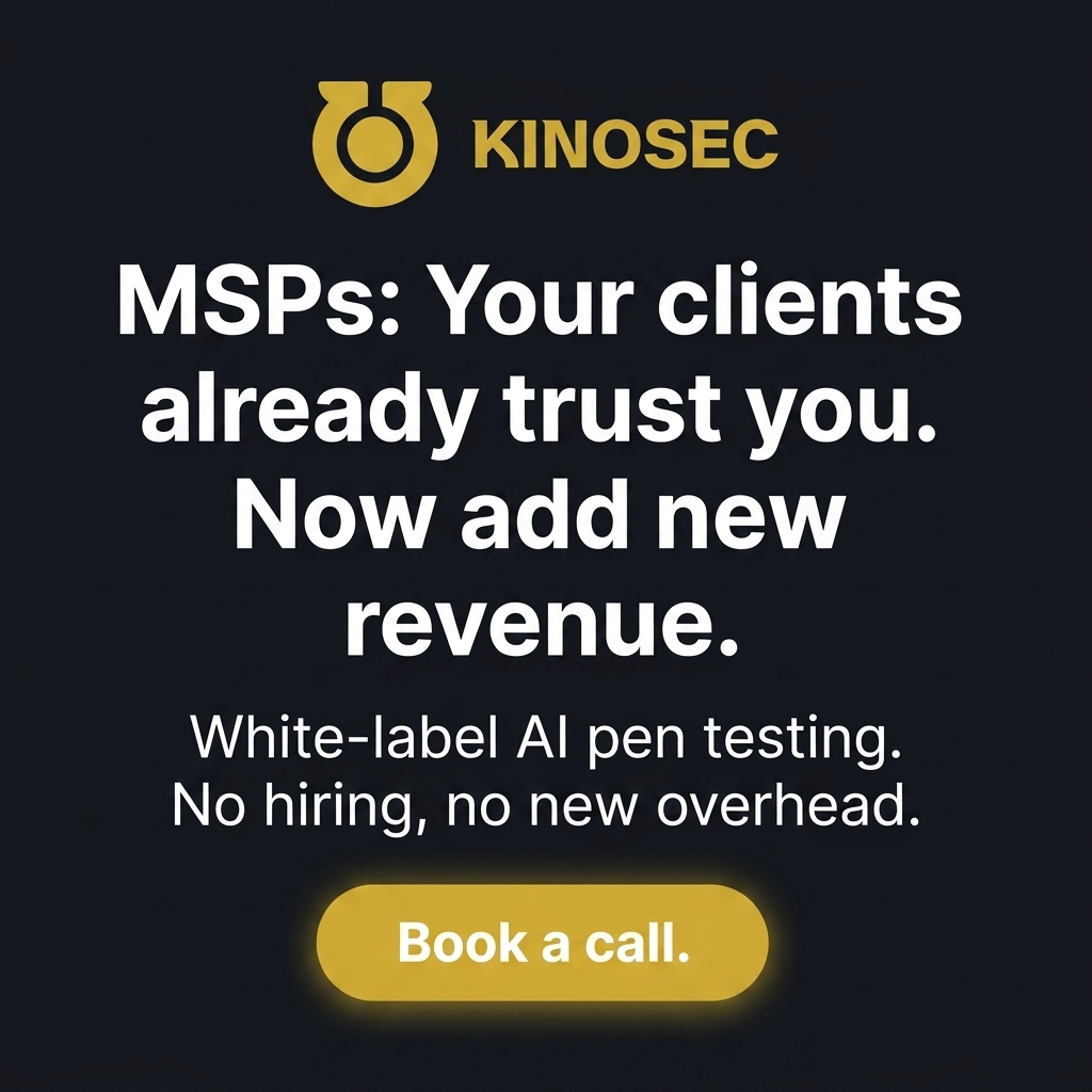 KinoSec Facebook ad: MSPs: Add New Revenue From Your Existing Clients