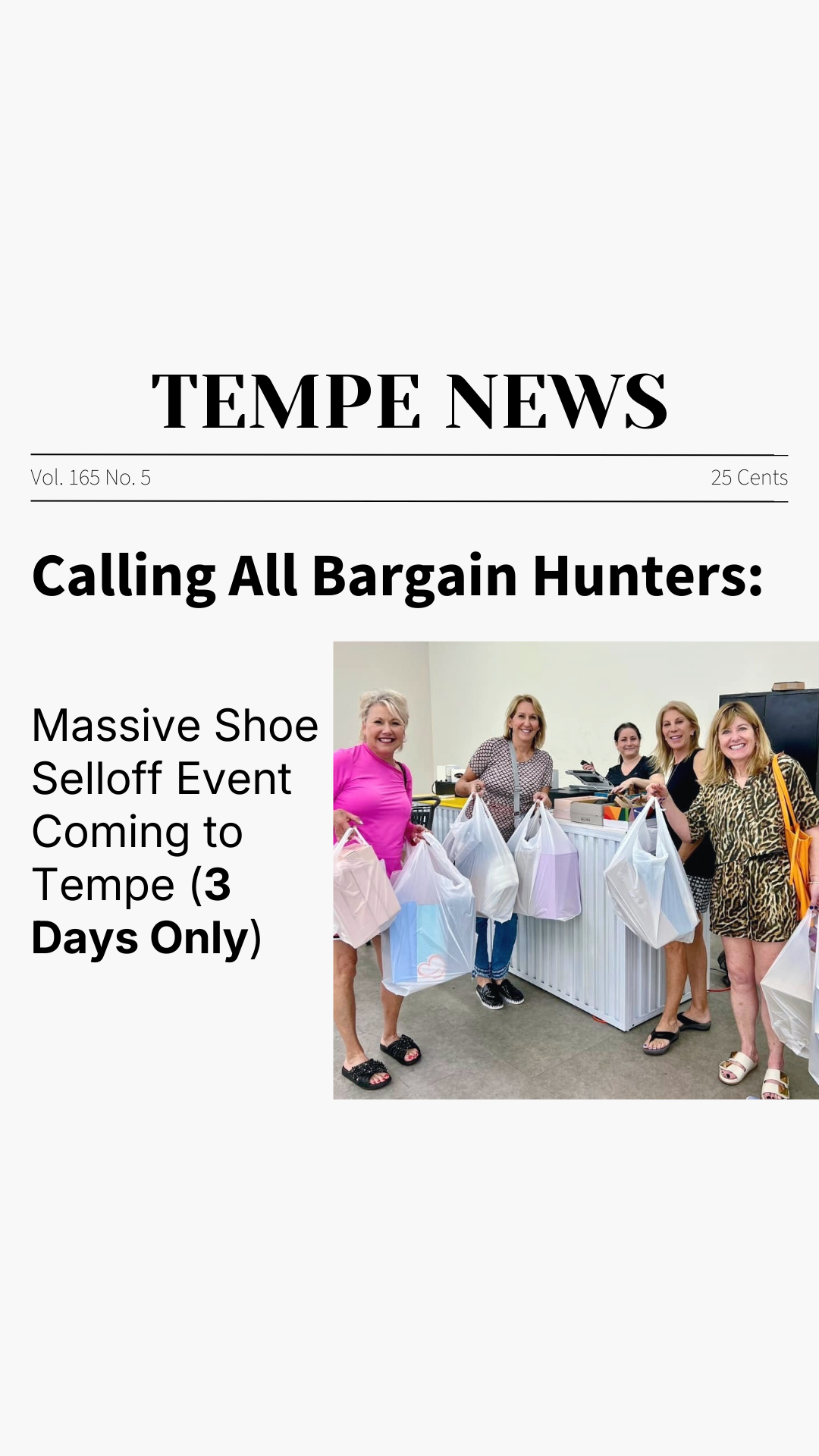Shoe Selloff Event Facebook ad: Shoe Selloff Event | ALL Shoes 10-30$ | Tempe, AZ