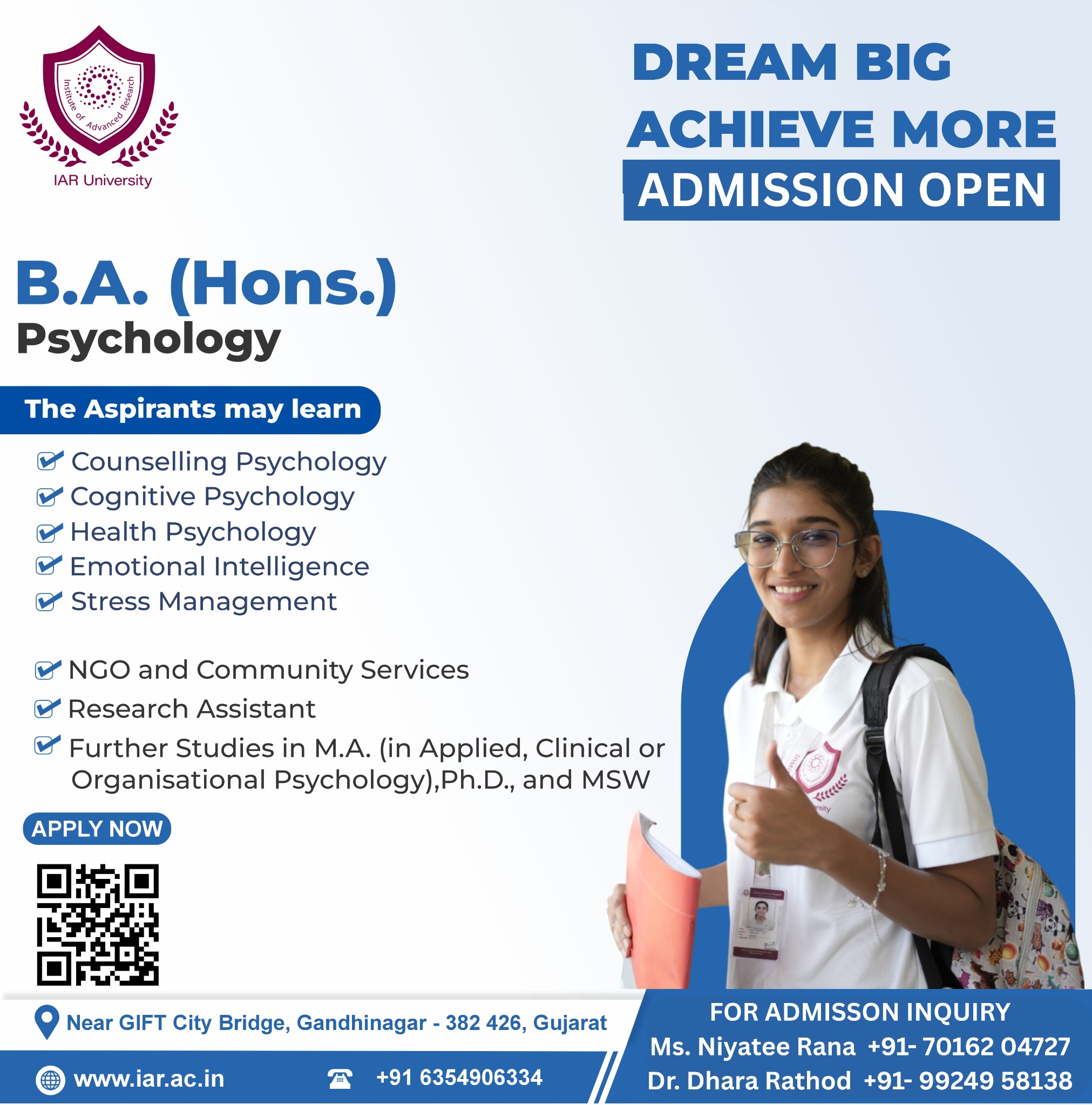 Institute of Advanced Research - The University For Innovation, Gandhinagar Facebook ad