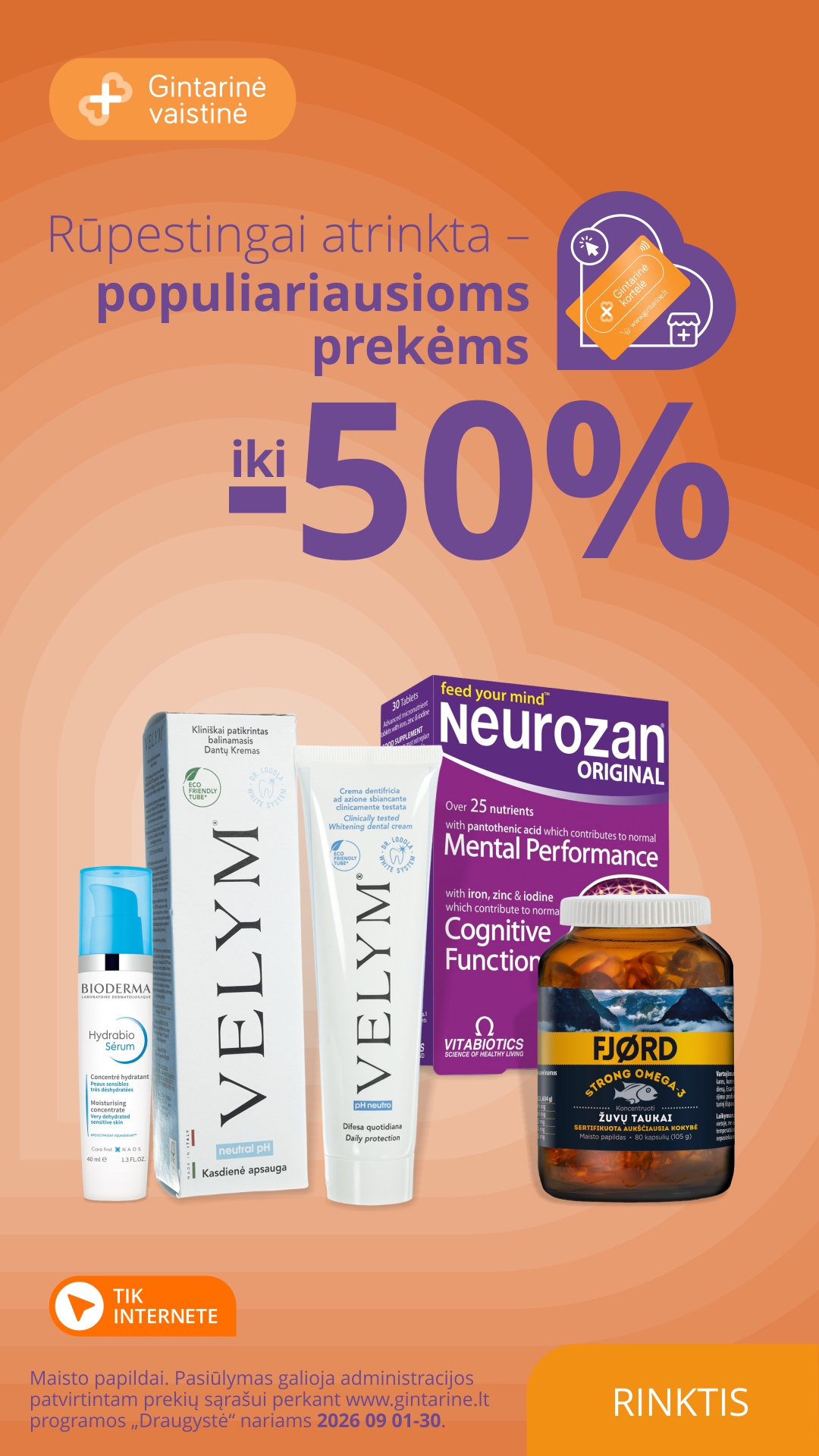 Gintarinė Vaistinė Facebook ad: TOP PREKĖS
