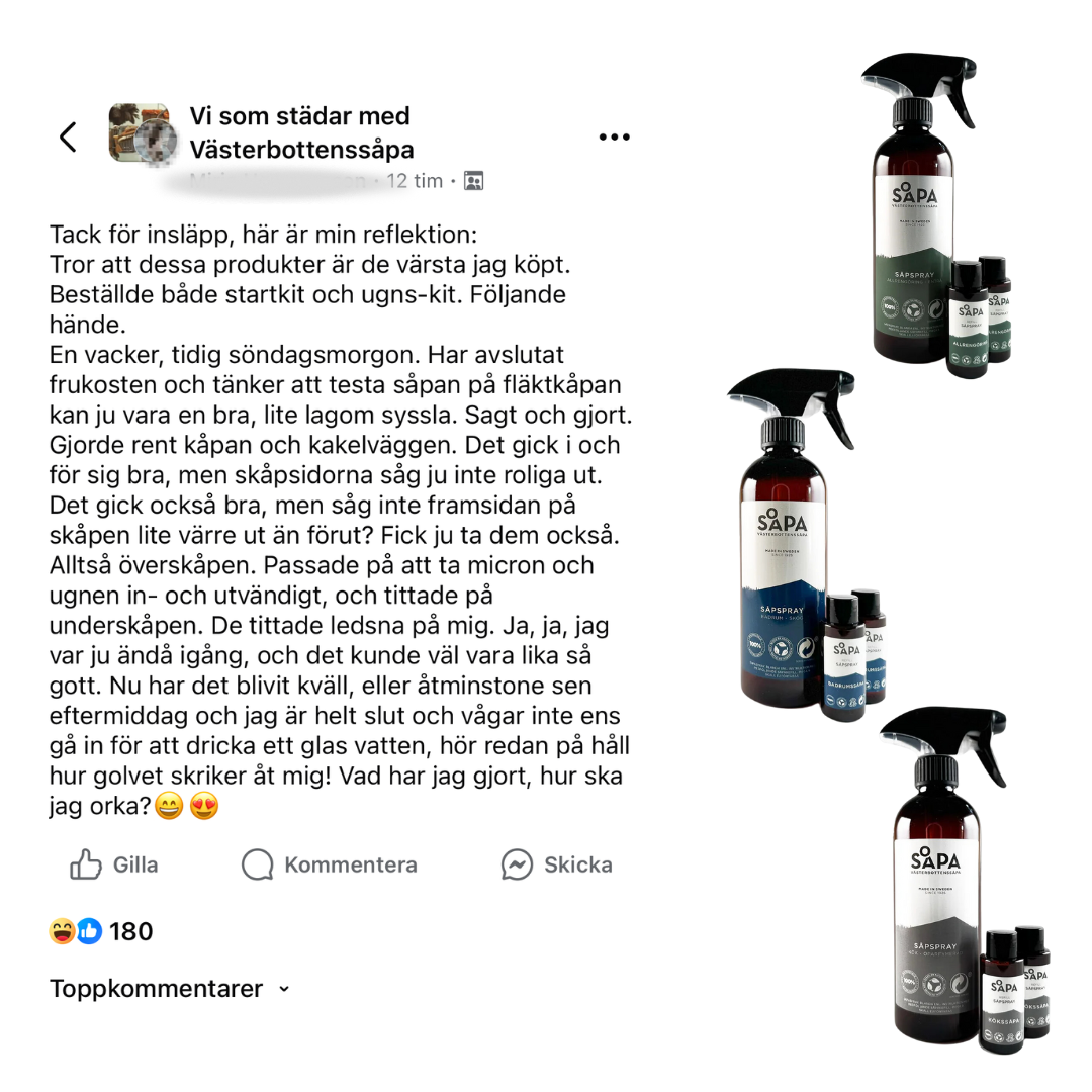 Västerbottenssåpa Facebook ad