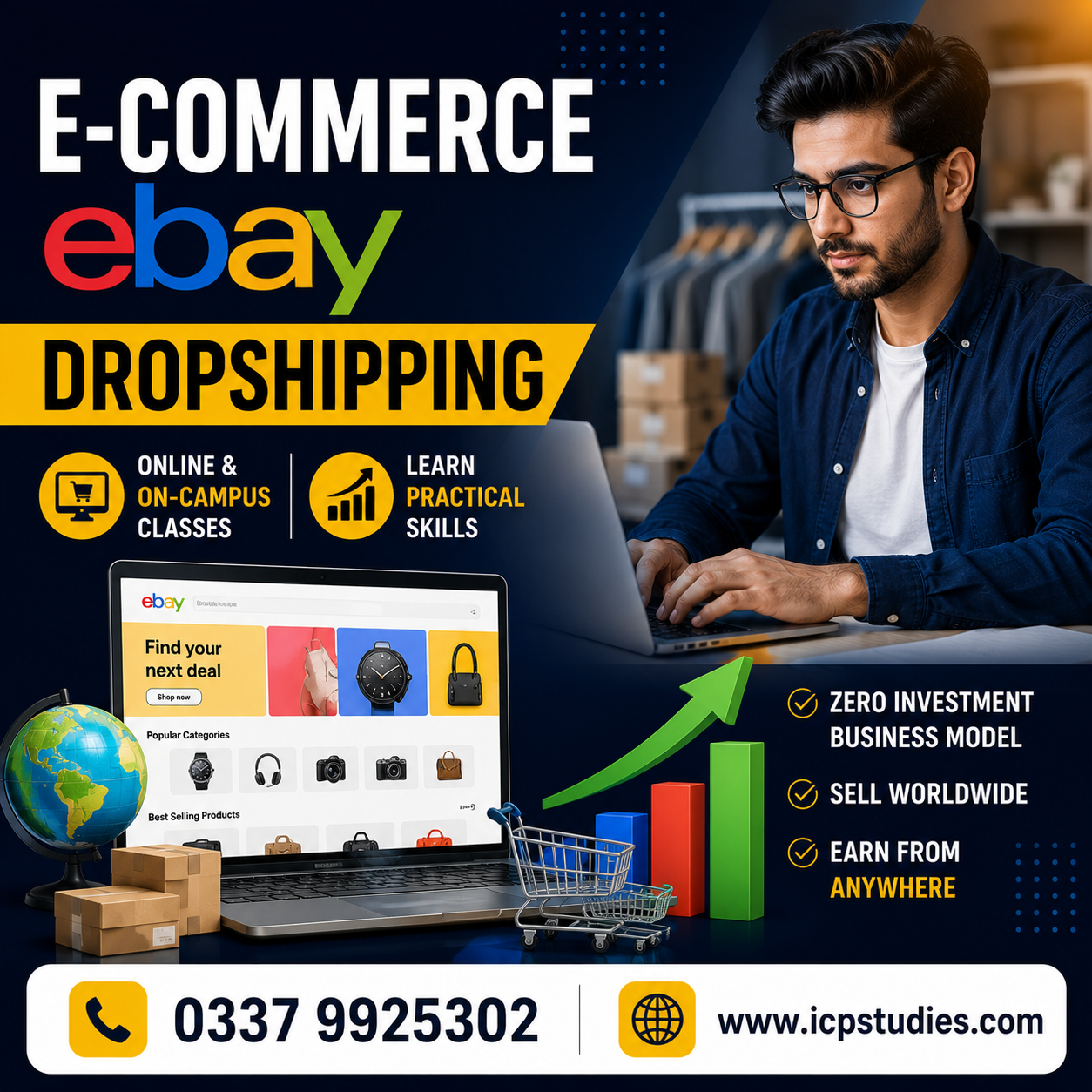 ICPS - Islamabad Campus Facebook ad: Master eBay Dropshipping & E-Commerce