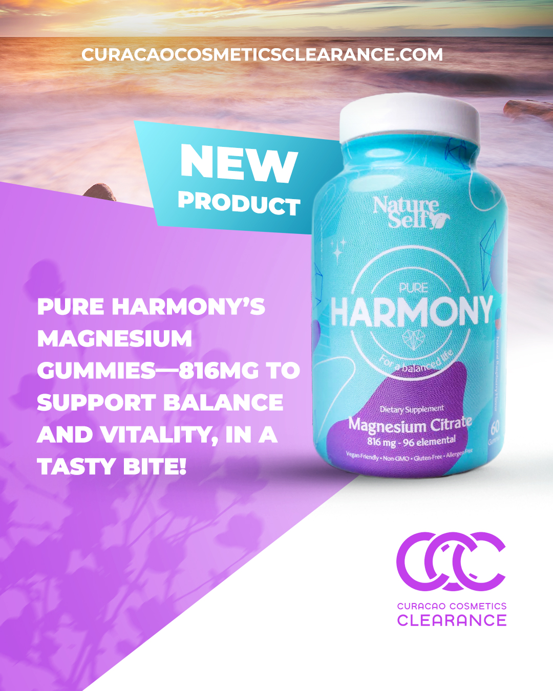 Curacao Cosmetics Clearance Facebook ad: NatureSelf Pure Harmony Gummies tei pa yudabu sinti…