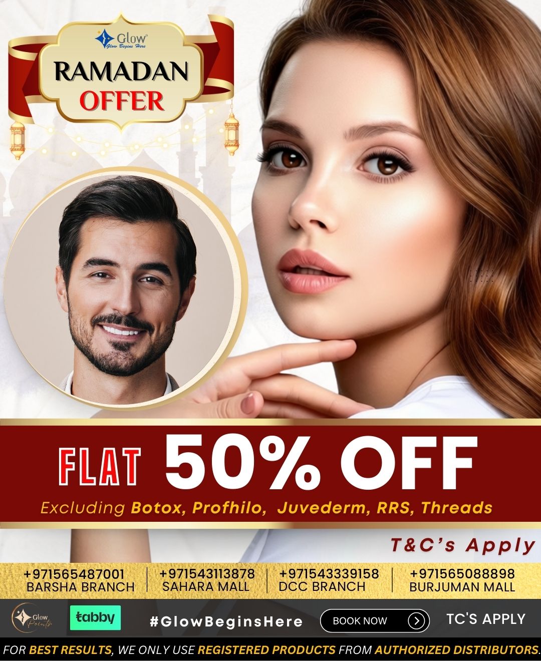 Glow Aesthetics Dermatology Clinic Facebook ad
