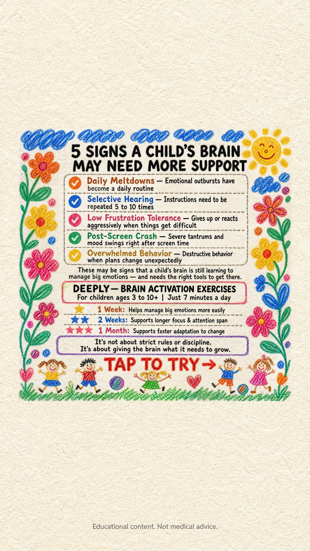Gentle Toddler Parenting Facebook ad: Is your child developing on track?