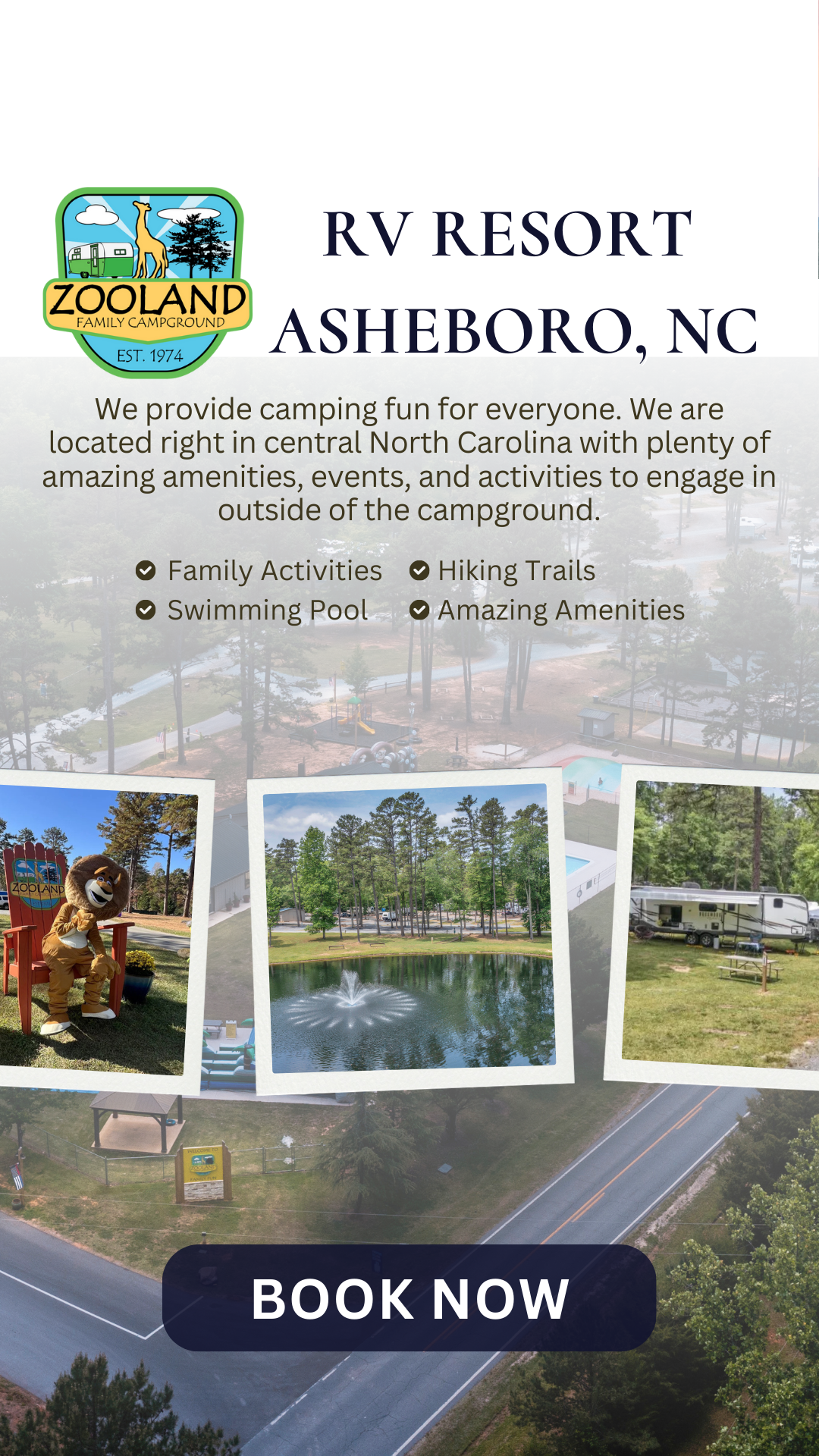 Zooland Family Campground, Asheboro NC Facebook ad from May 18, 2026