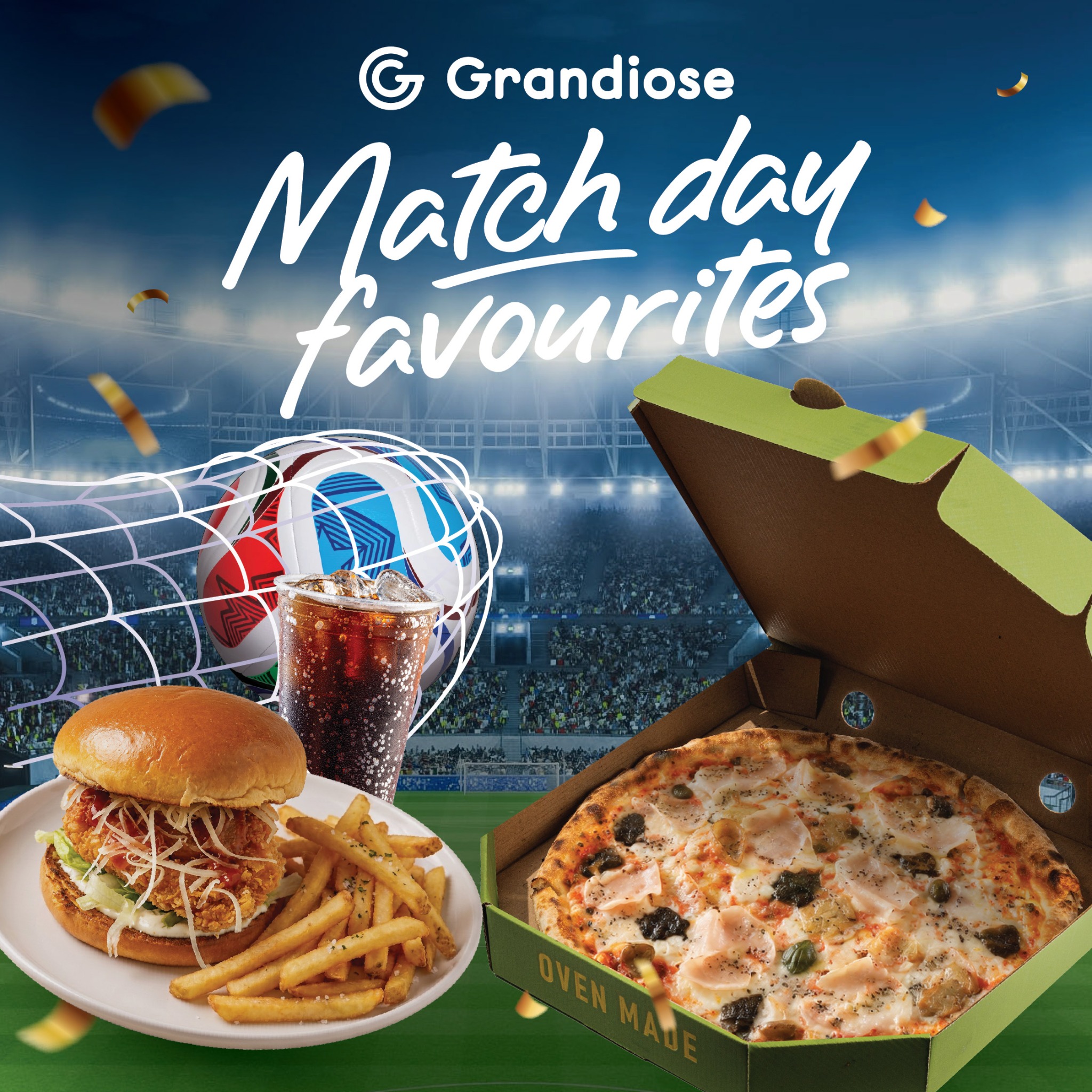 Grandiose Facebook ad: Match Day Favourites