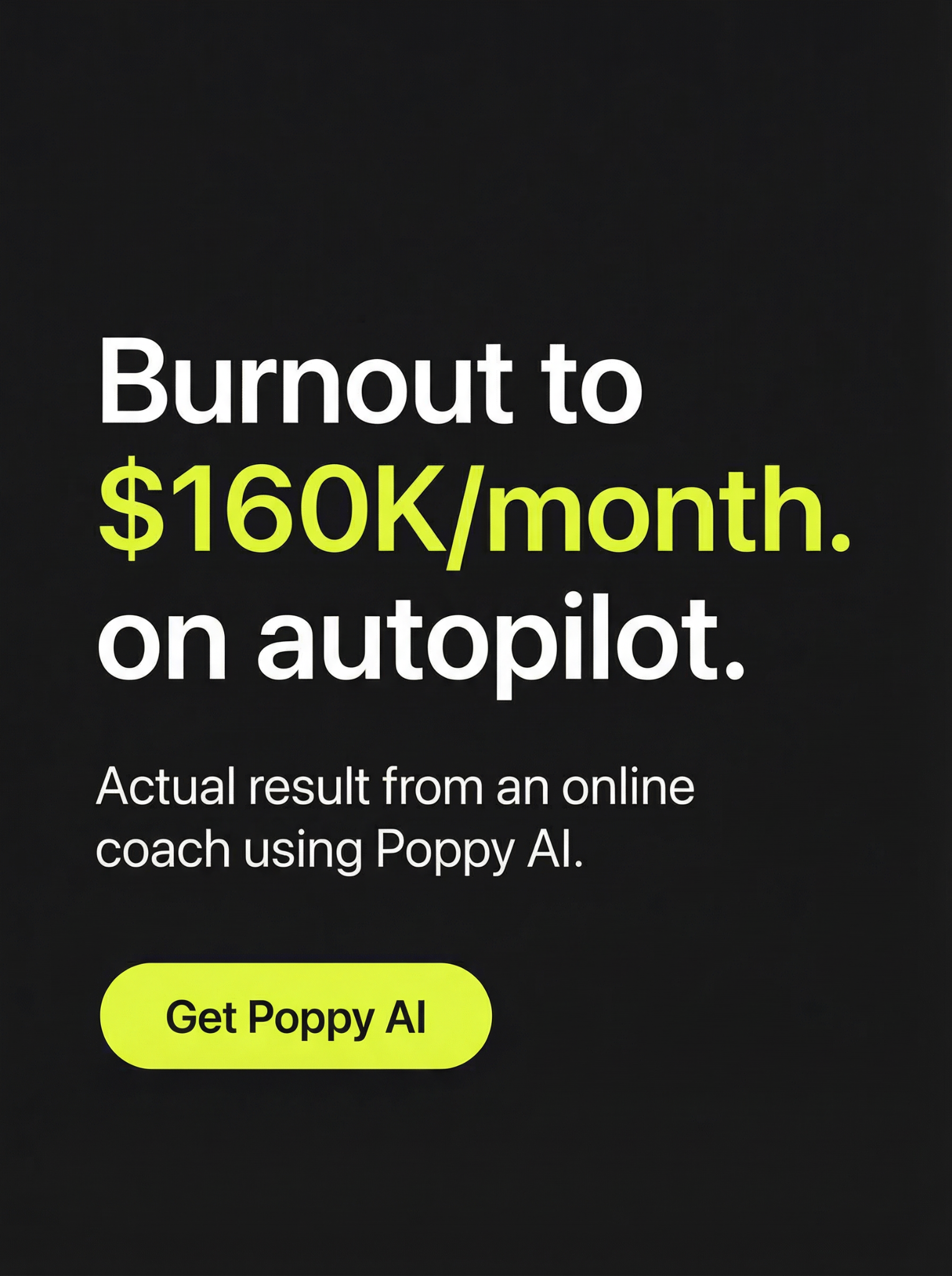 Poppy AI Facebook ad