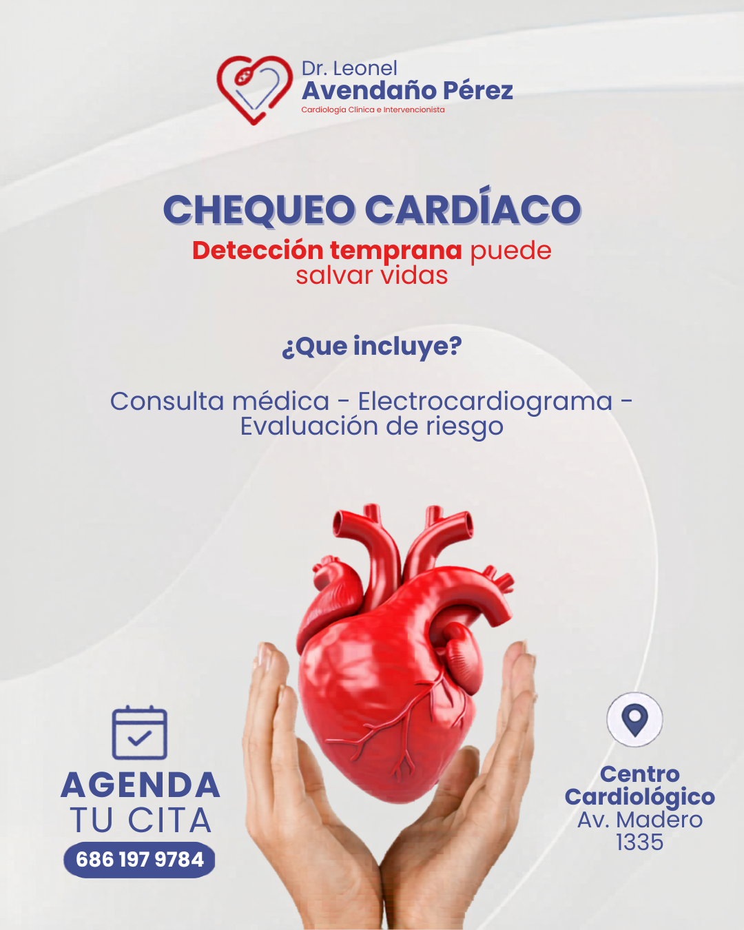Cardiólogo Dr. Leonel Avendaño Pérez Facebook ad: Hace Cuánto Revisas Tu Corazón?