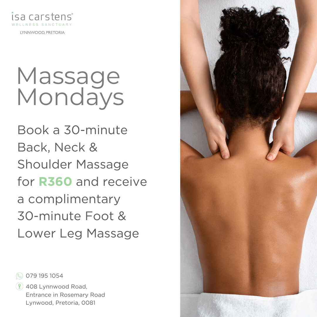 Isa Carstens Wellness Sanctuary Pretoria Facebook ad: Discover exclusive daily offers at Isa Wellness Sanctuary…