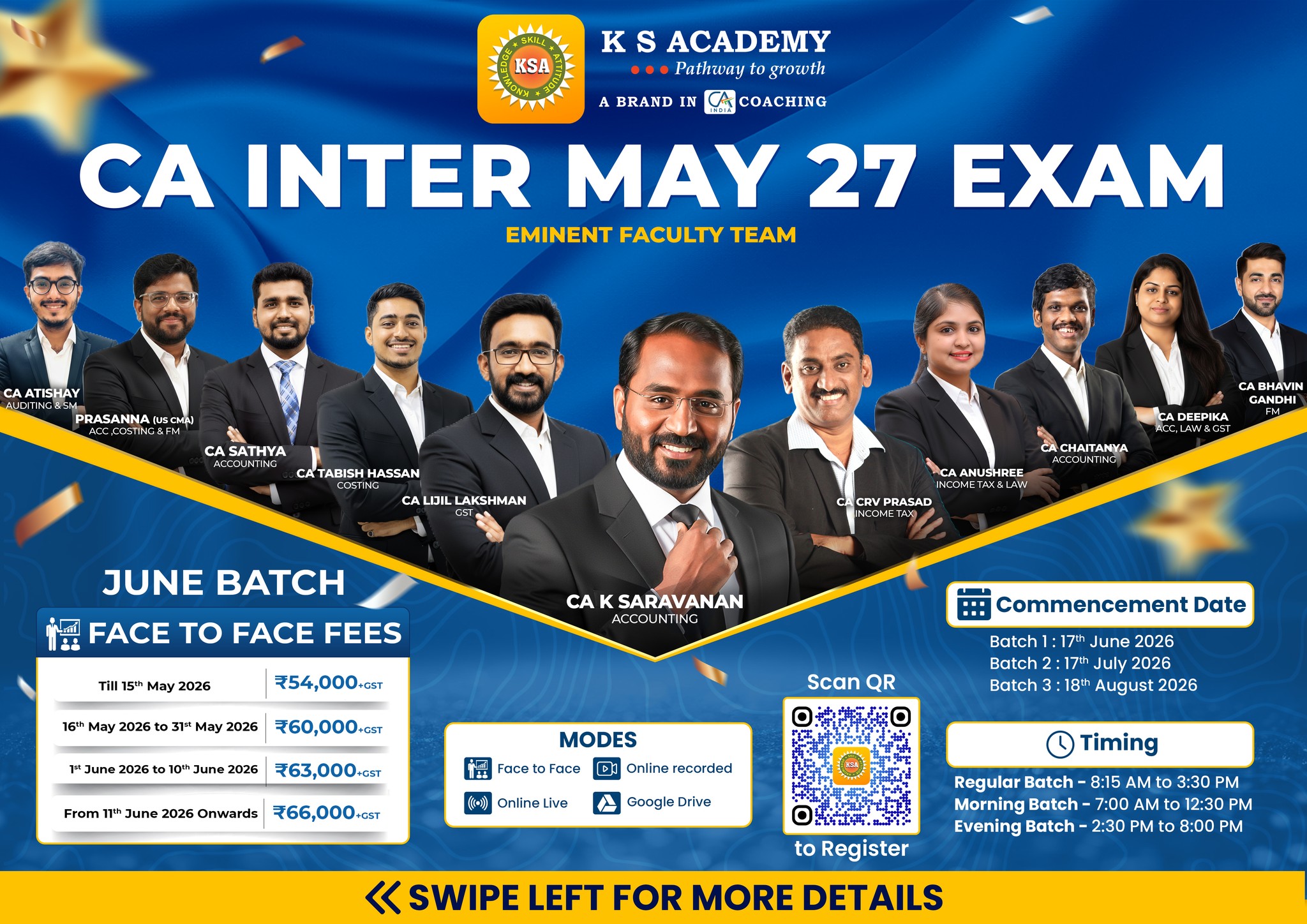 KS Academy Facebook ad: CA Inter May 2027 aspirants, your preparation starts…