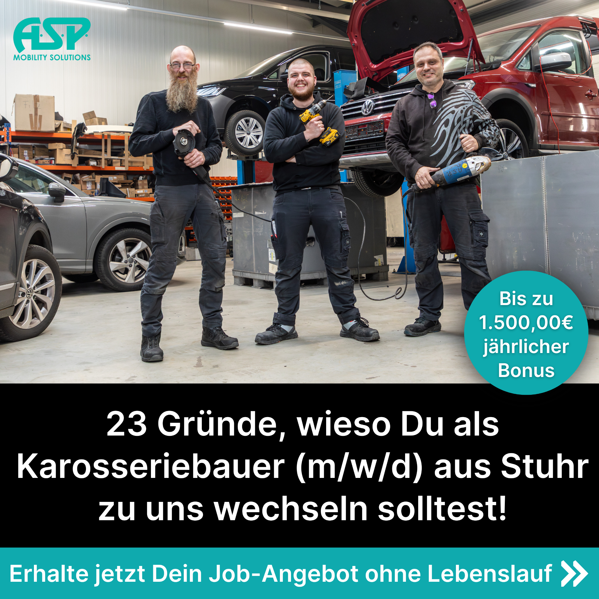 Candidate Flow KFZ-Karriere Facebook ad: Du möchtest ein unwiderstehliches Job-Angebot?