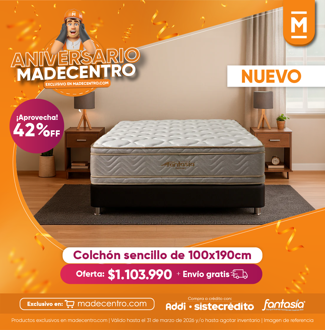 Madecentro Colombia SAS Facebook ad from Mar 19, 2026