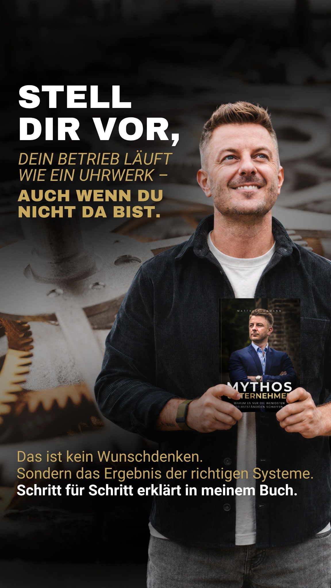 Matthias Aumann Facebook ad: GRATIS BUCH: MYTHOS UNTERNEHMER