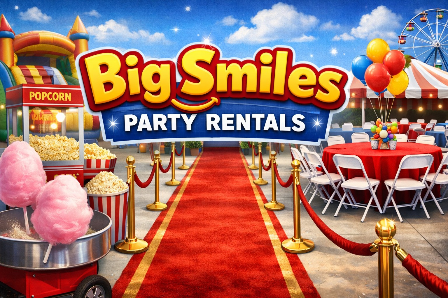 Big Smiles Party Rentals Facebook ad: Your DIY party, made easy!