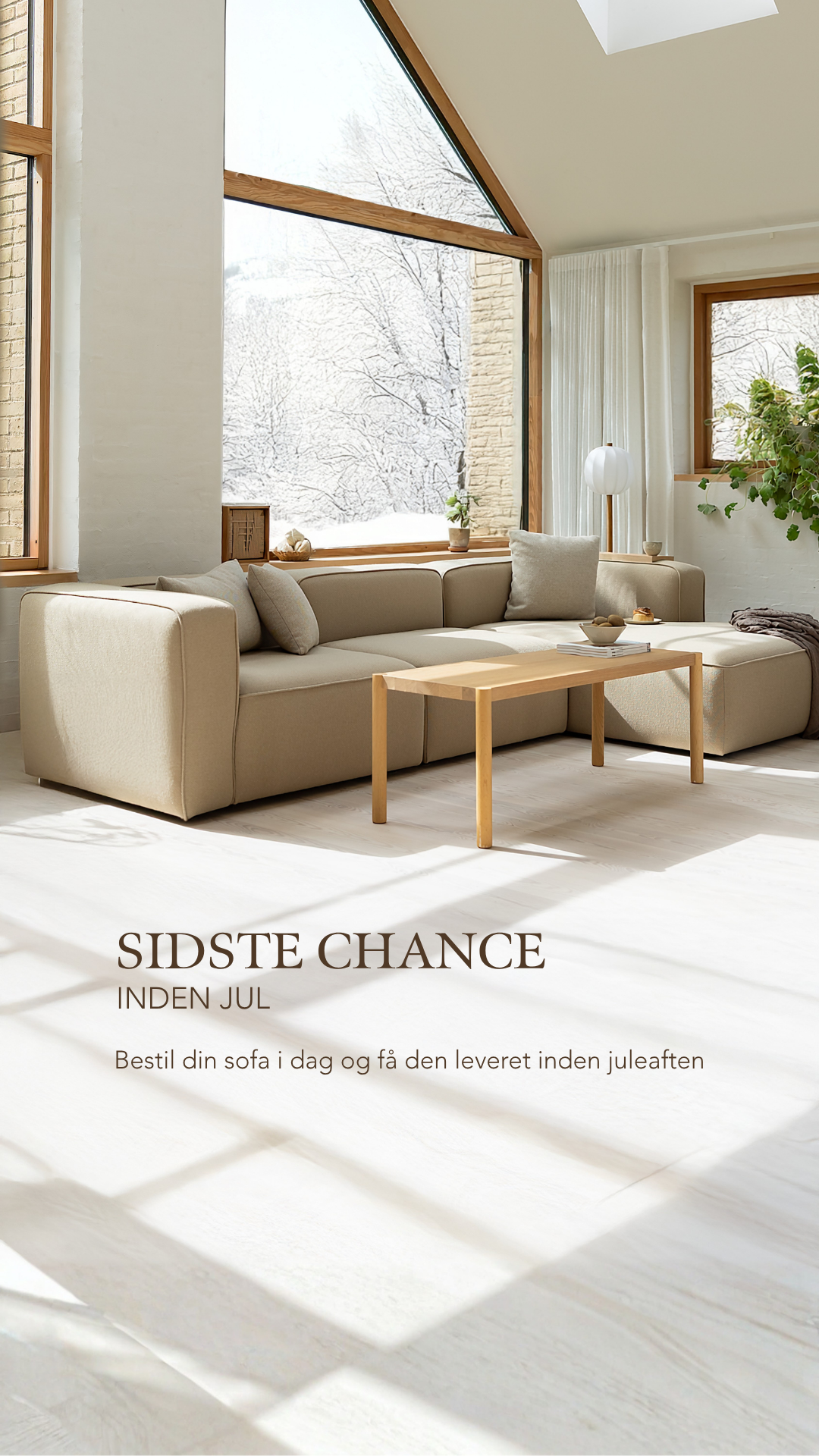 MAKE Nordic Facebook ad: Få din sofa leveret inden jul