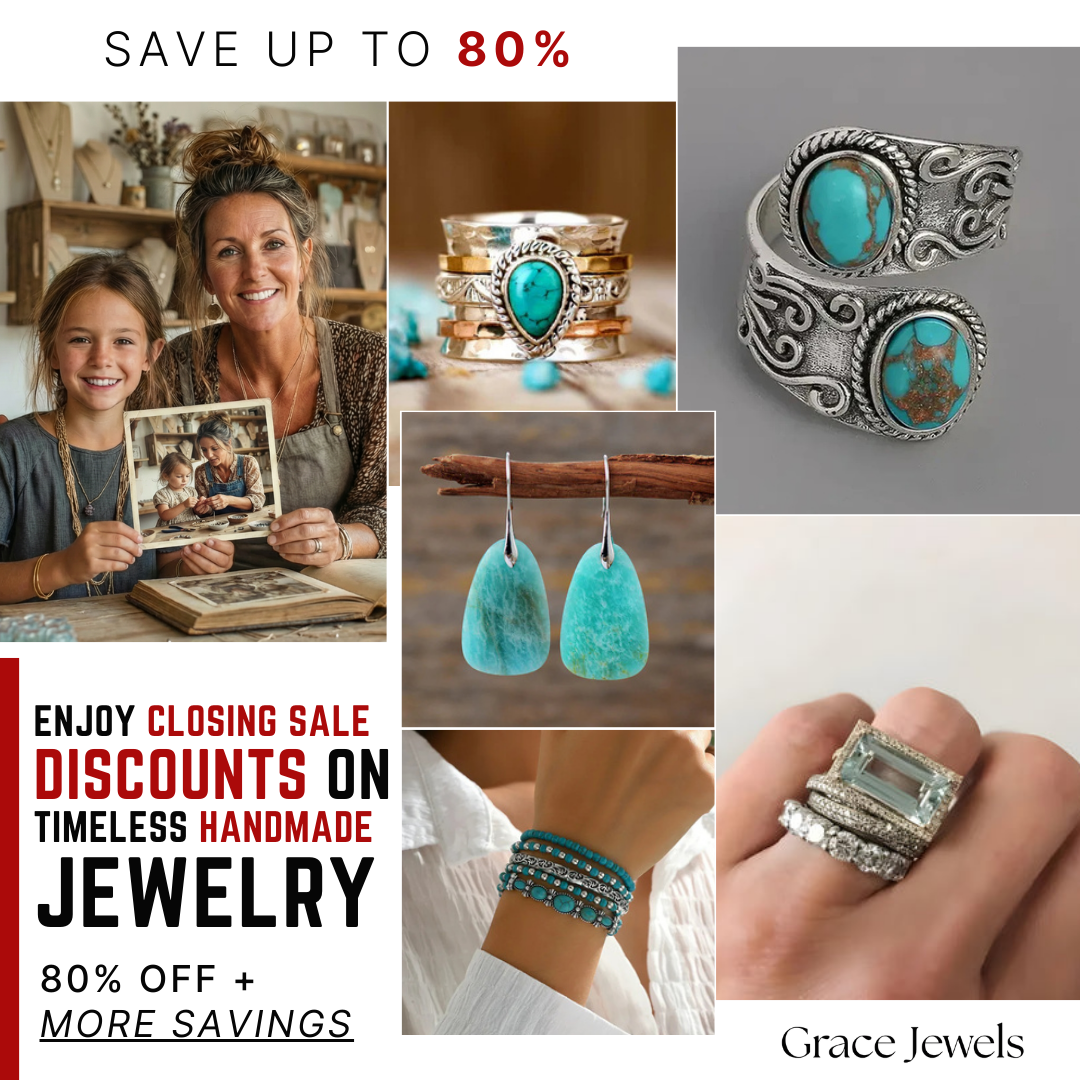 Charlotte & Grace Jewels Facebook ad: The Closing Chapter: Grace Jewels Clearance Sale, Up to…