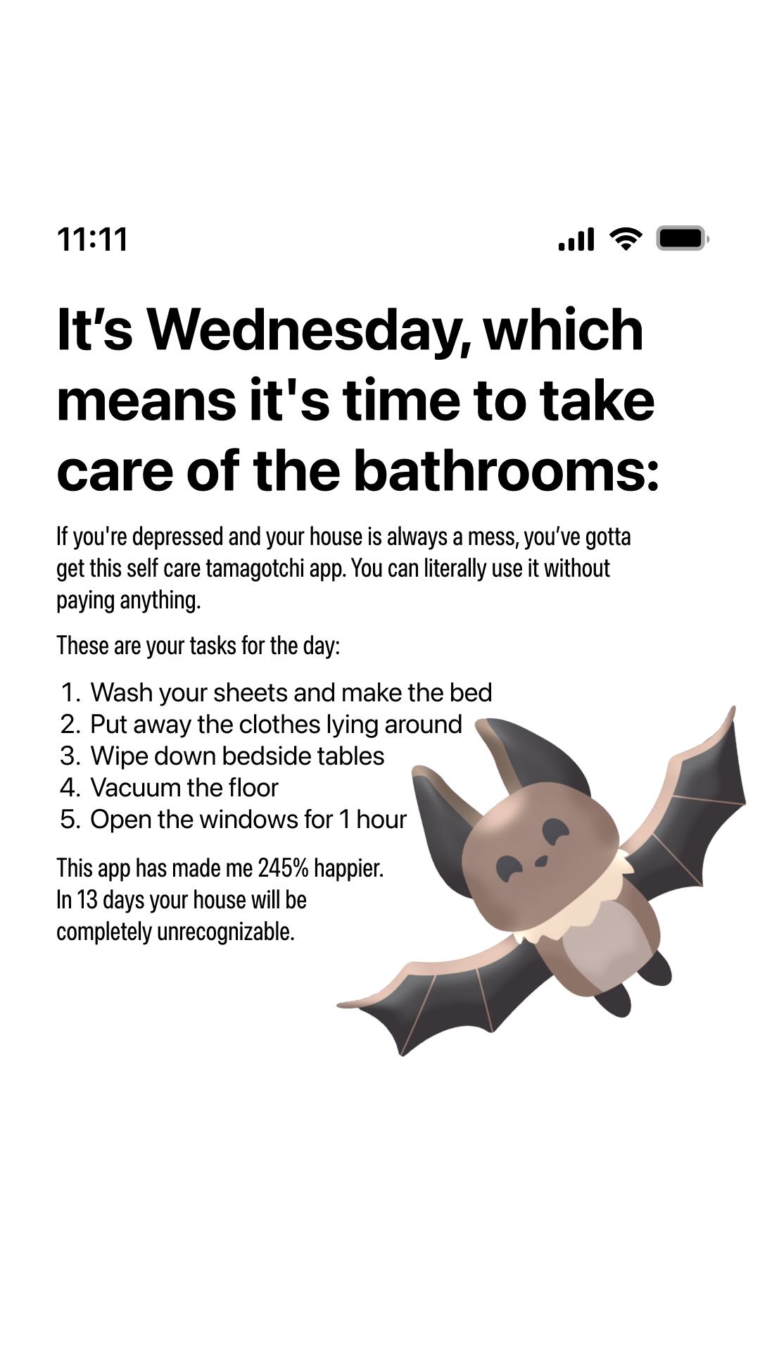 Finch Facebook ad