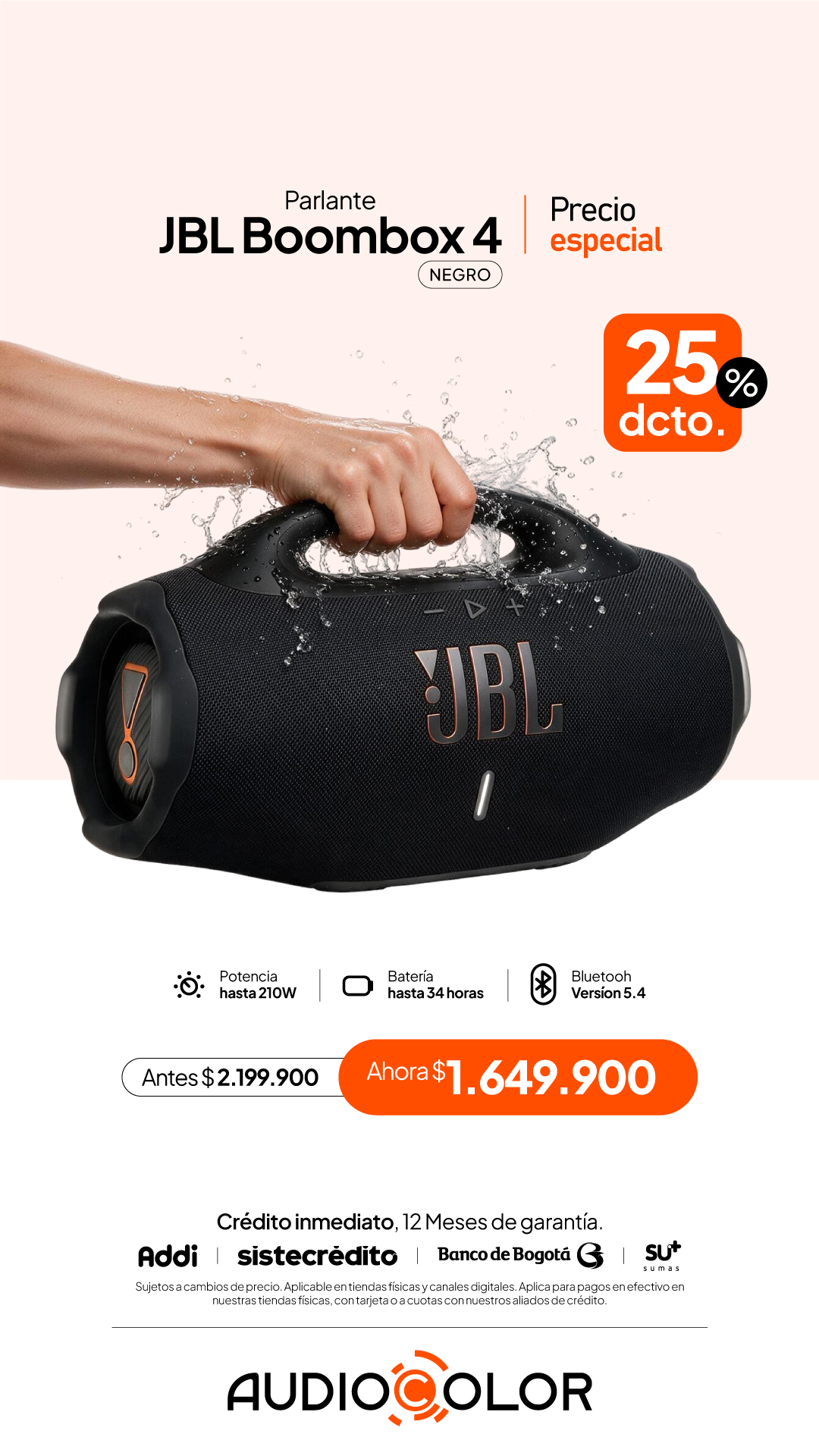 AUDIO COLOR Facebook ad: 27% off