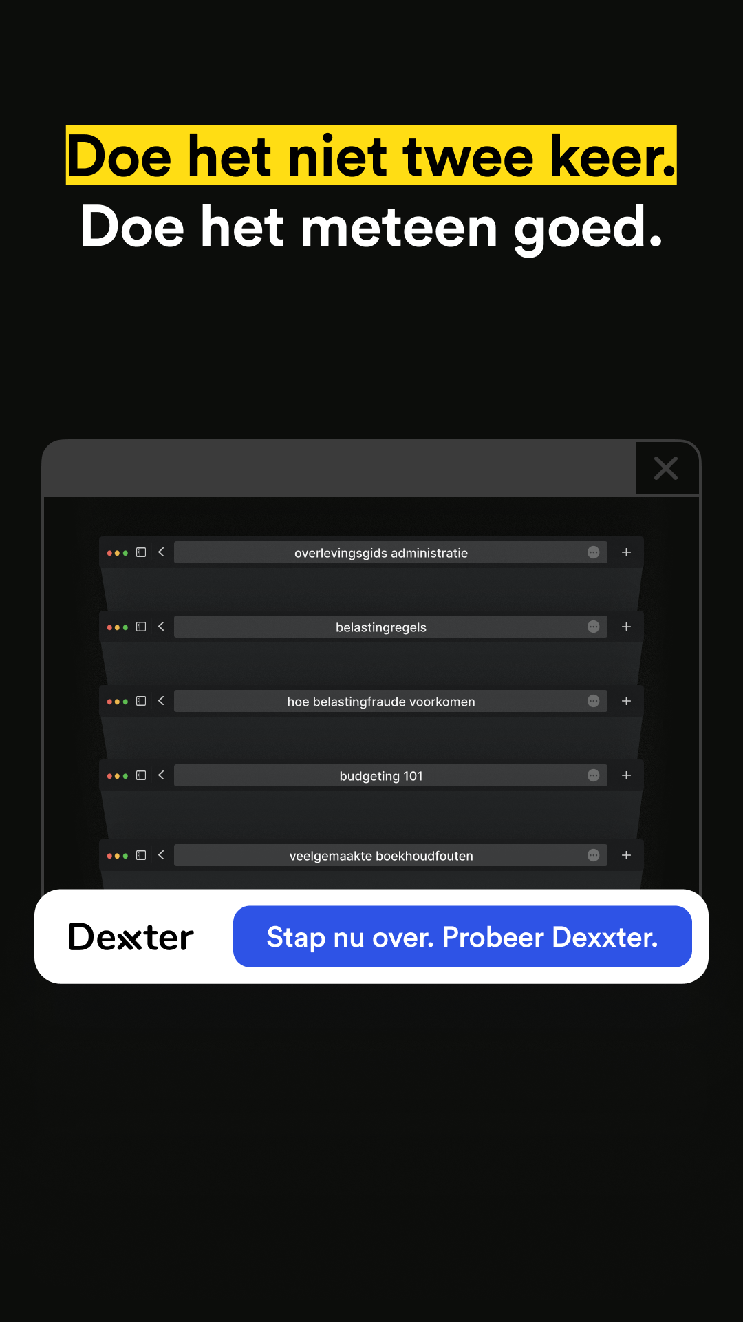 Dexxter Facebook ad