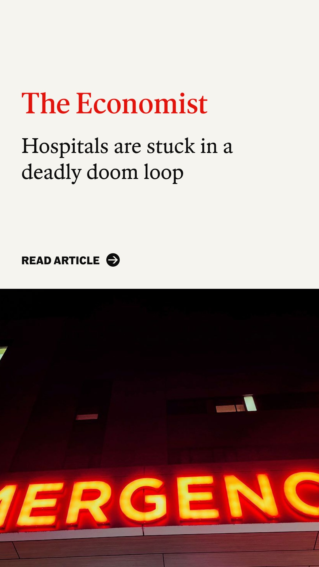 The Economist Facebook ad