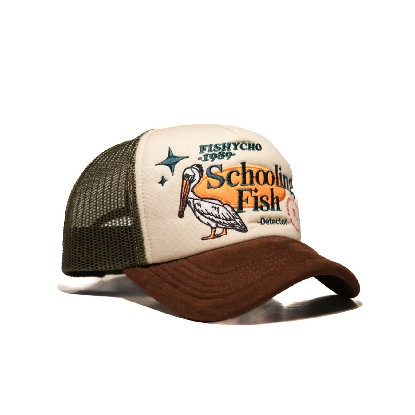 Fishycho Dept Facebook ad: Fishycho Schooling Fish Trucker Hat