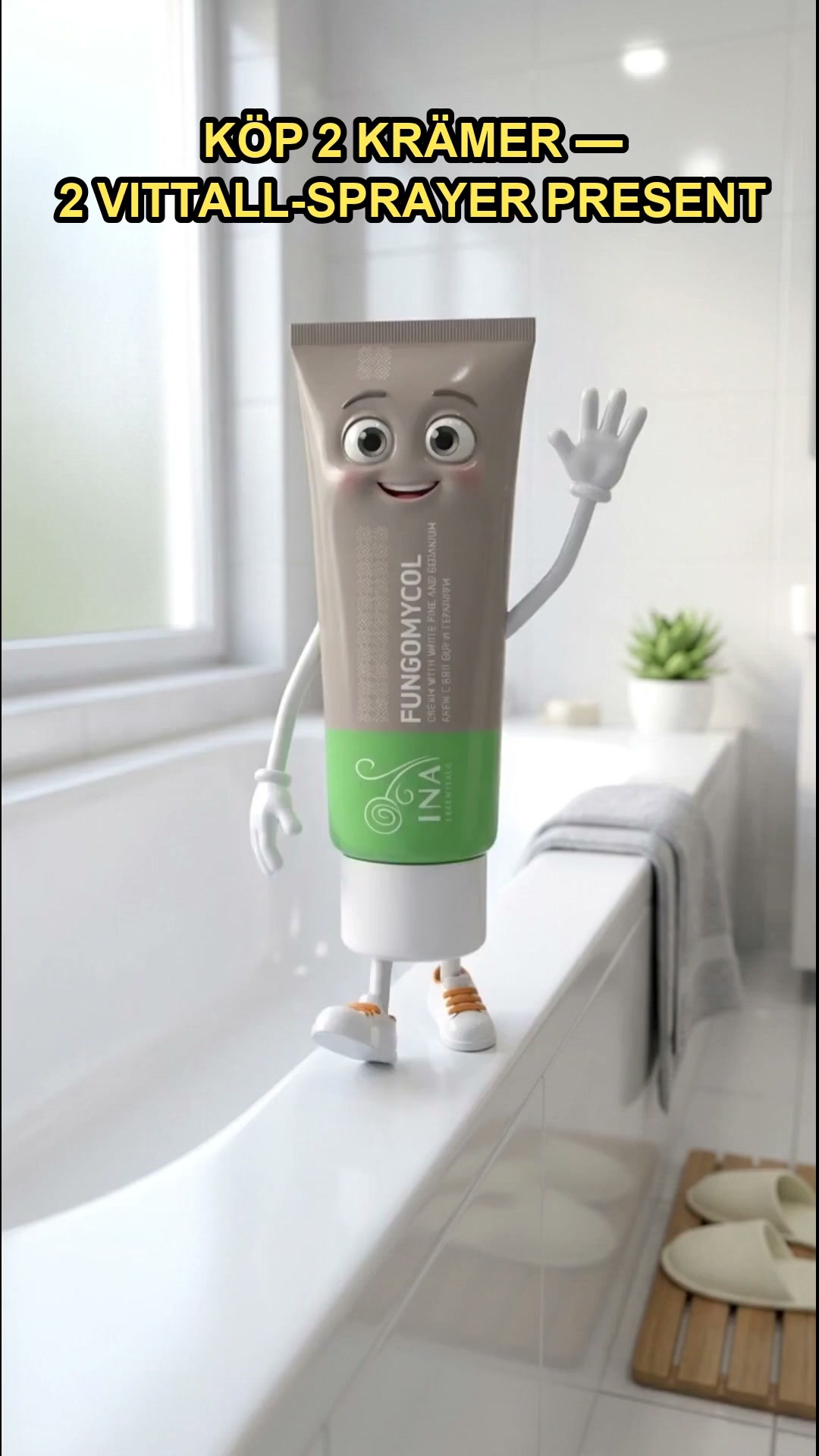 InaEssentials - Webbutik för 100% ekologisk BIO-kosmetika Facebook ad: Naglar och hälar i ordning