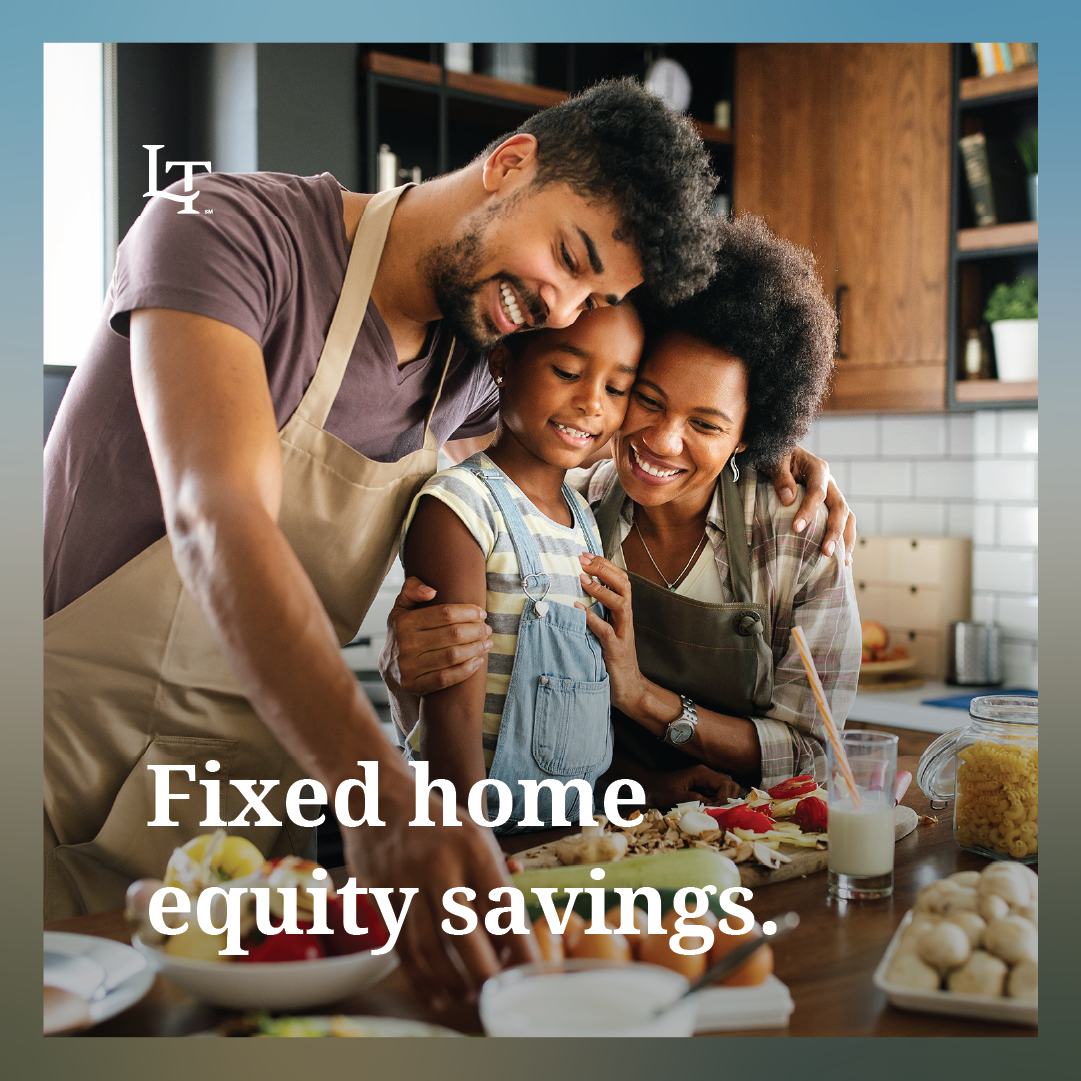 Lake Trust Credit Union Facebook ad: Tap into your home equity.