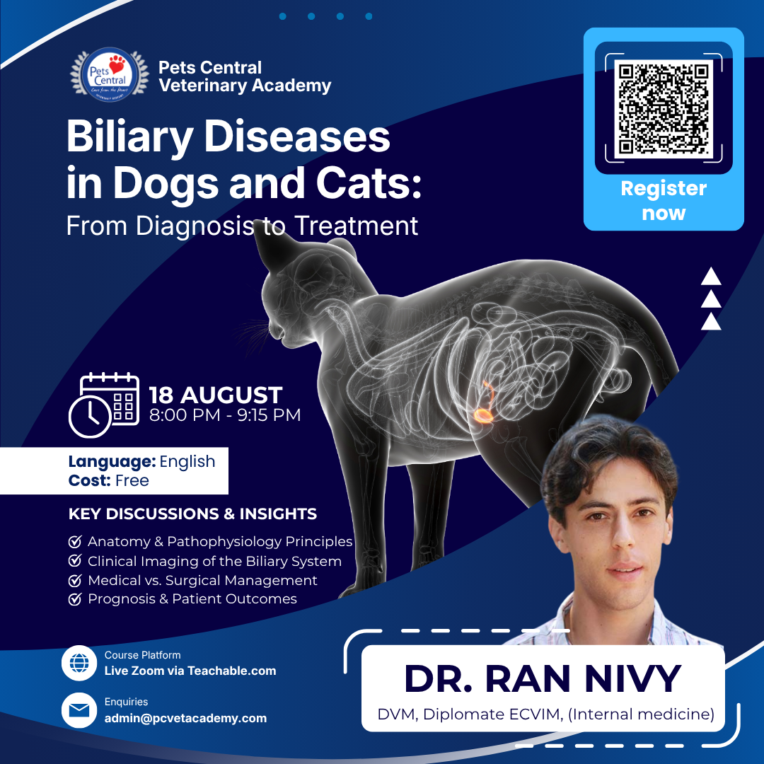 Pets Central Veterinary Academy Facebook ad: 【獸醫臨床研討】犬貓膽道疾病:從診斷至治療策略 (Biliary Diseases in Dogs and…