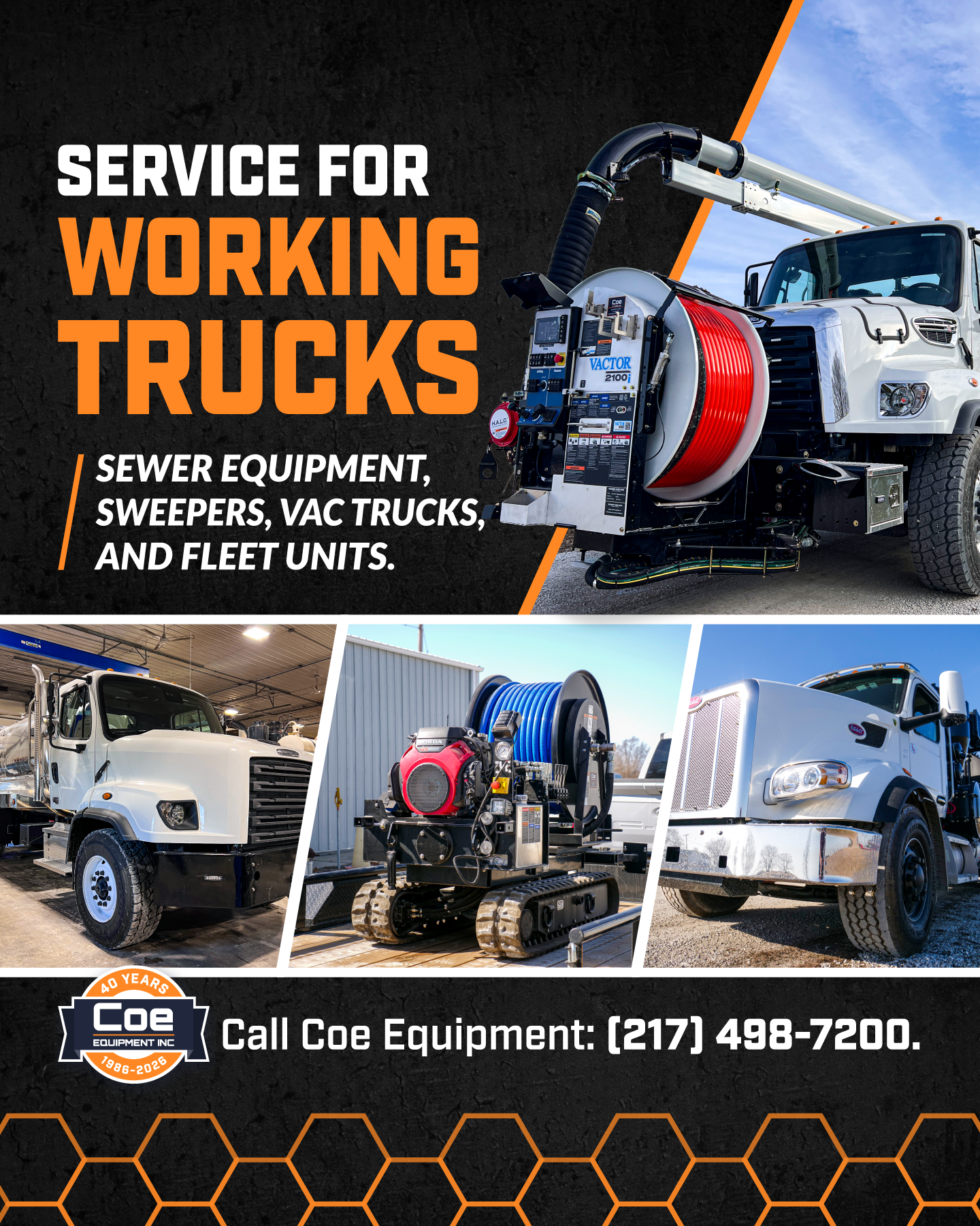 Coe Equipment, Inc. Facebook ad: Service Your Truck Today