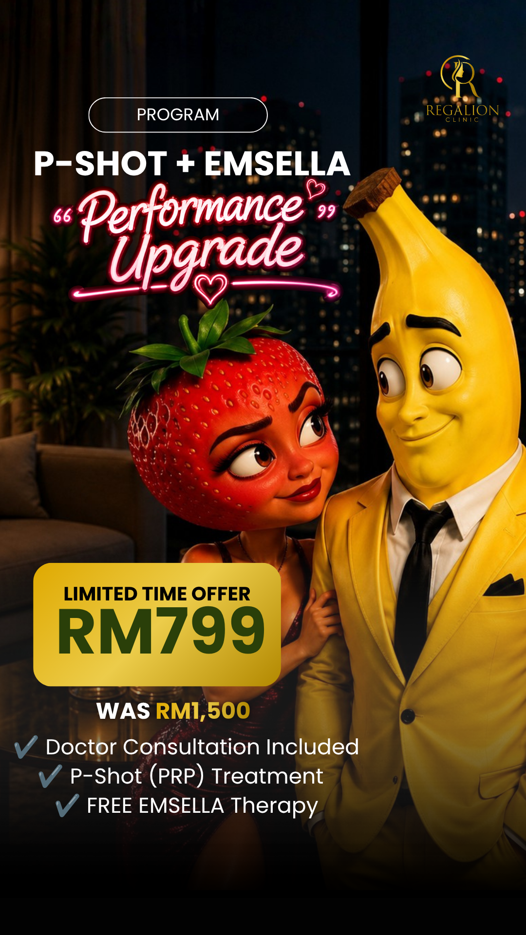 Regalion Clinic Kepong Facebook ad from Jul 9, 2026