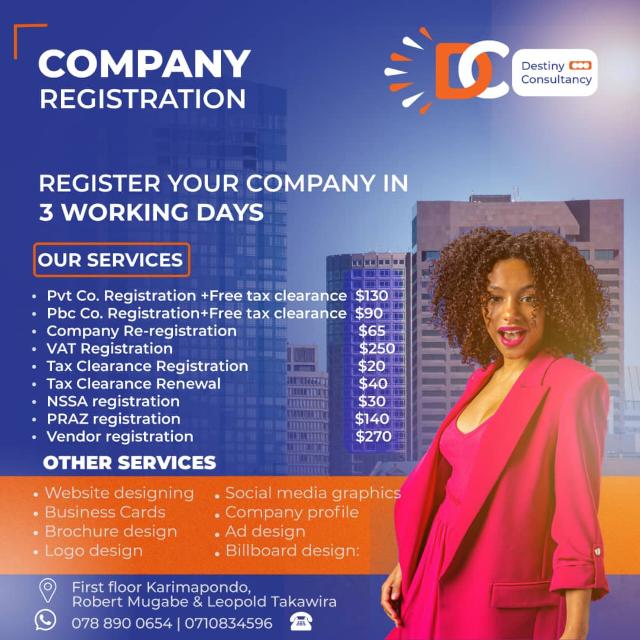 Destiny Consultancy Pvt Ltd Facebook ad: PLC, PBC company Registration, re-registration,Tax…